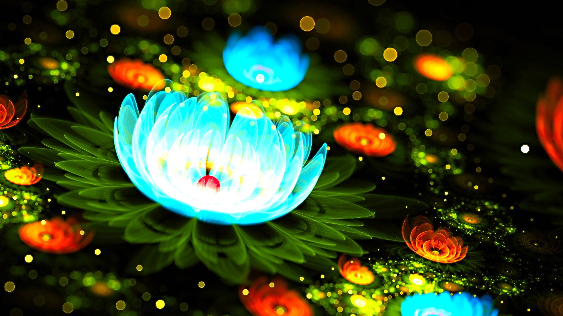 Download mobile wallpaper Abstract, Flower, Fractal for free.