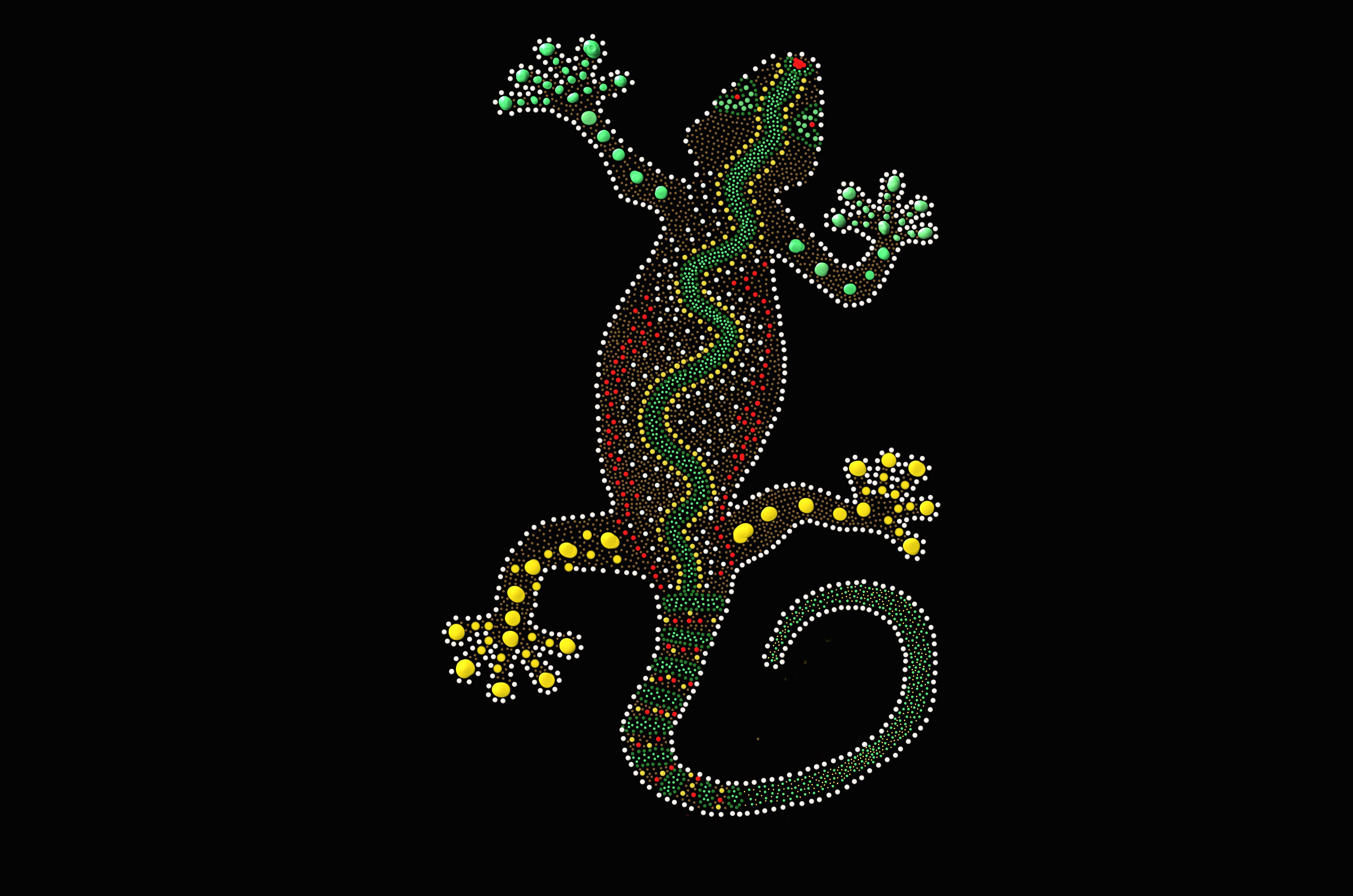 Download mobile wallpaper Animal, Lizard, Artistic, Dots for free.