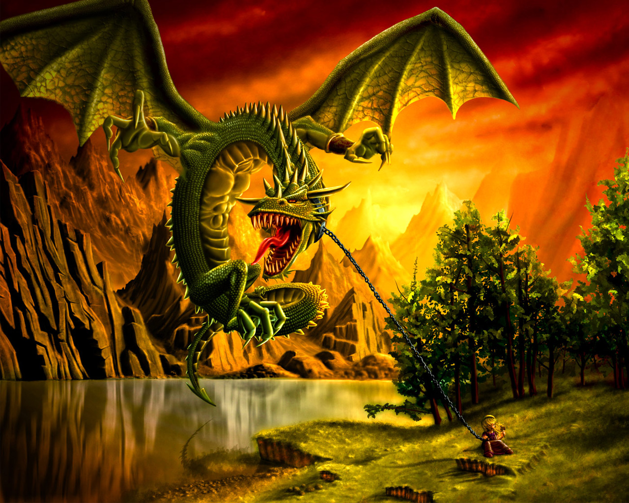 Laden Sie das Fantasie, Drachen-Bild kostenlos auf Ihren PC-Desktop herunter