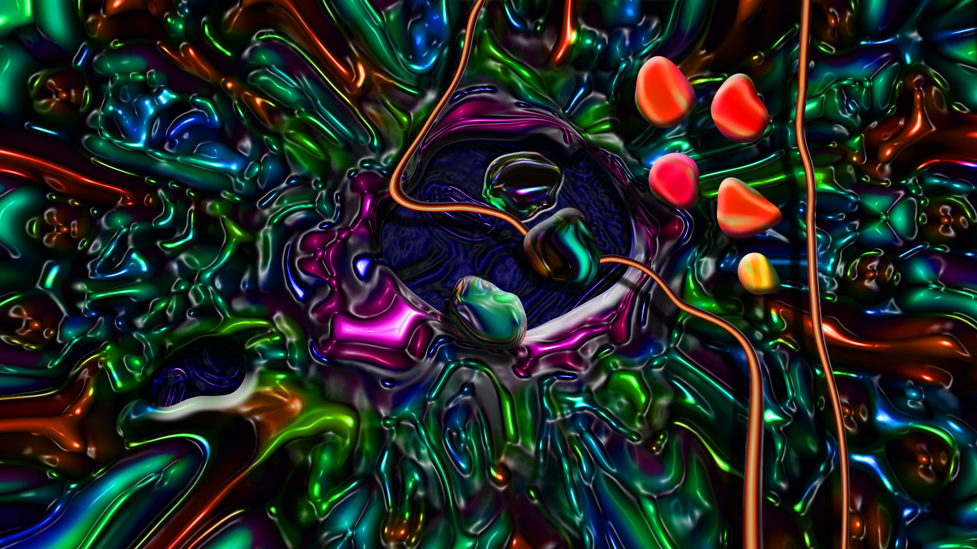 Download mobile wallpaper 3D, Artistic, Psychedelic, Cgi, Trippy for free.