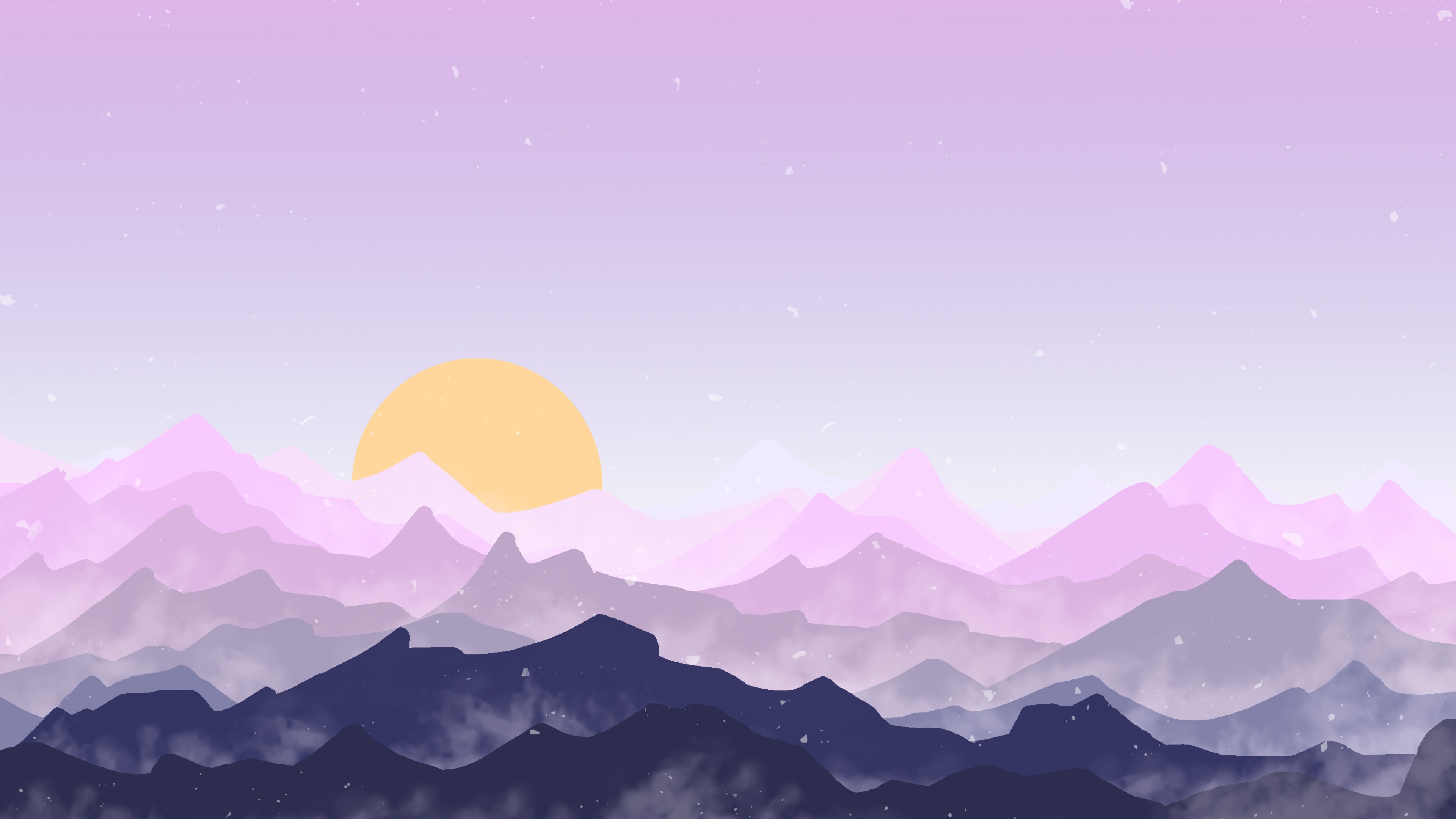 Download mobile wallpaper Mountain, Artistic, Minimalist for free.