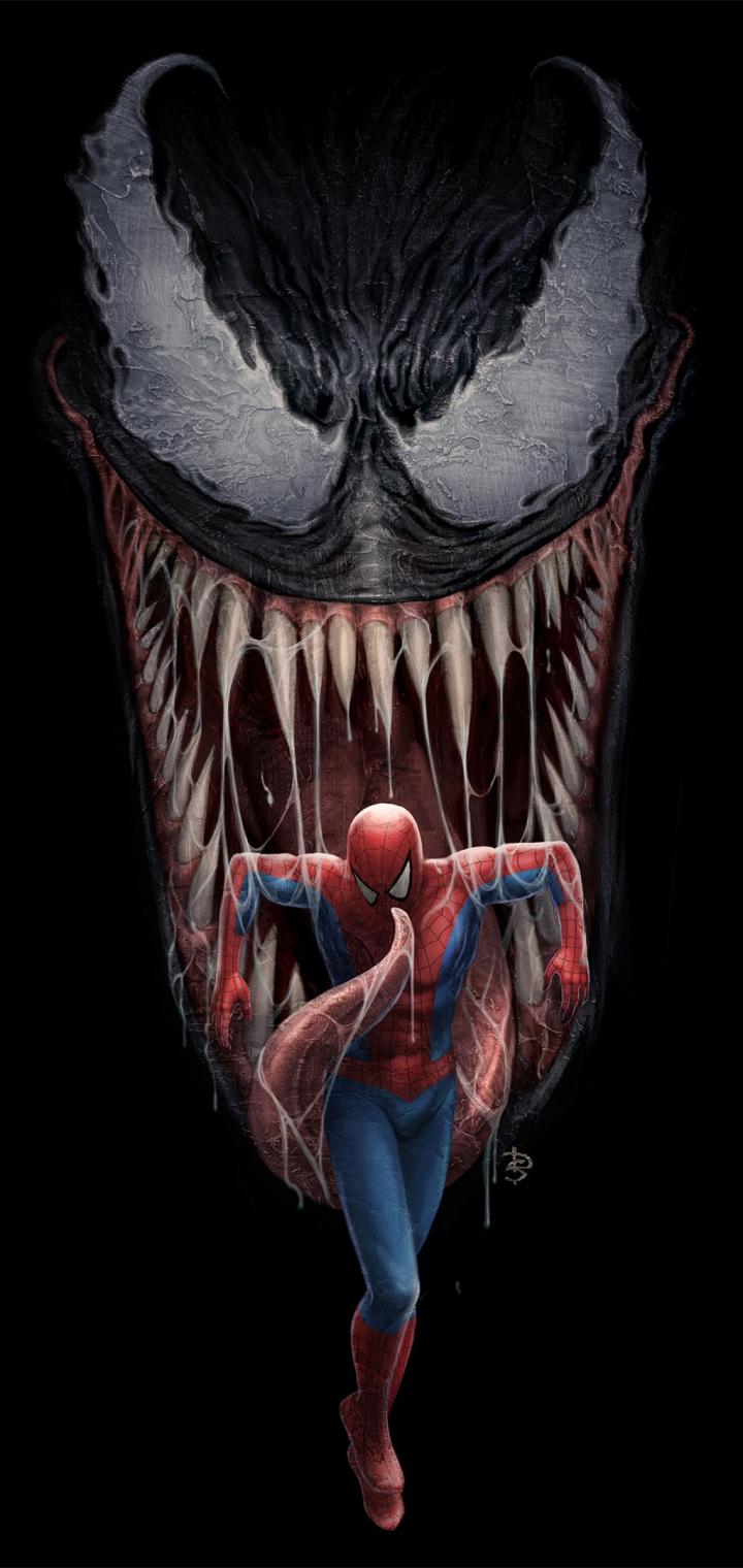 Download mobile wallpaper Spider Man, Monster, Venom, Comics, Superhero, Peter Parker, Antihero, Eddie Brock, Symbiote for free.
