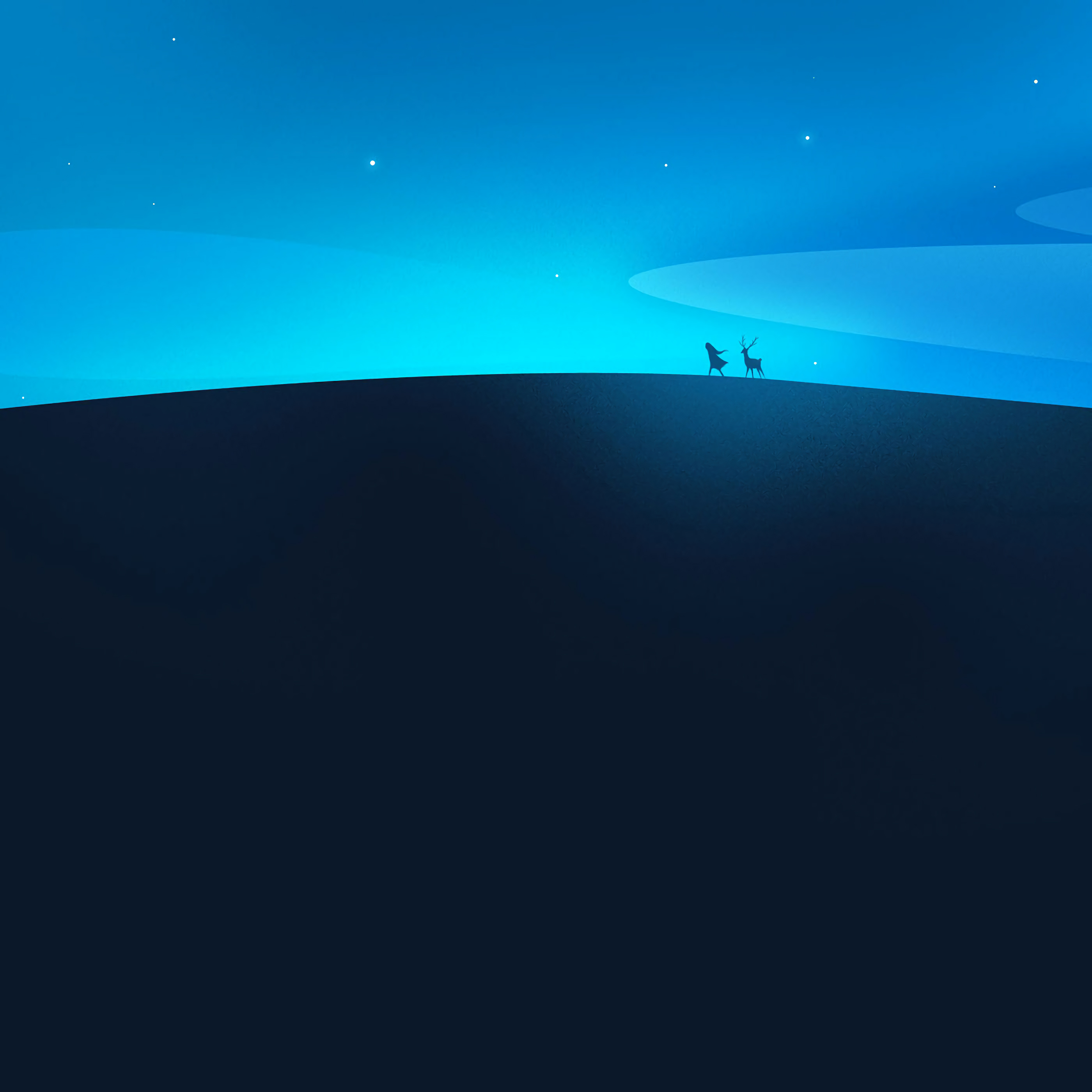 Download mobile wallpaper Night, Silhouettes, Art, Vector, Minimalism for free.