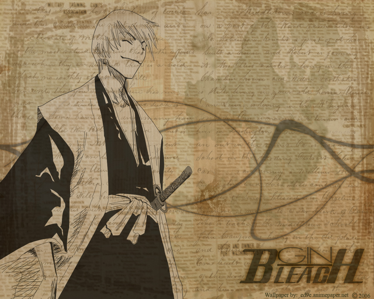 Handy-Wallpaper Bleach, Animes, Gin Ichimaru kostenlos herunterladen.