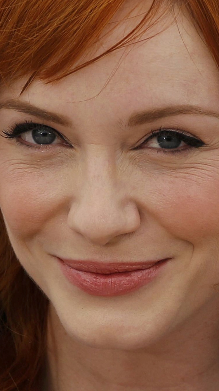 Download mobile wallpaper Redhead, Blue Eyes, Celebrity, Actress, Christina Hendricks for free.