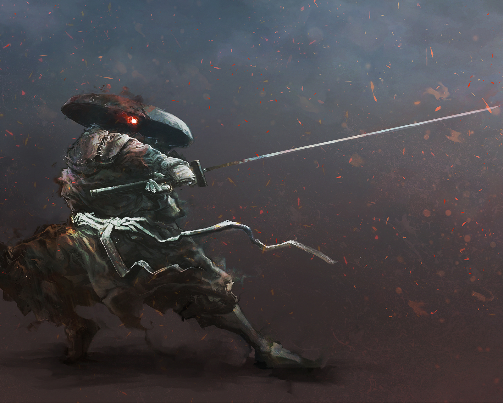 Download mobile wallpaper Fantasy, Warrior, Samurai, Sword for free.