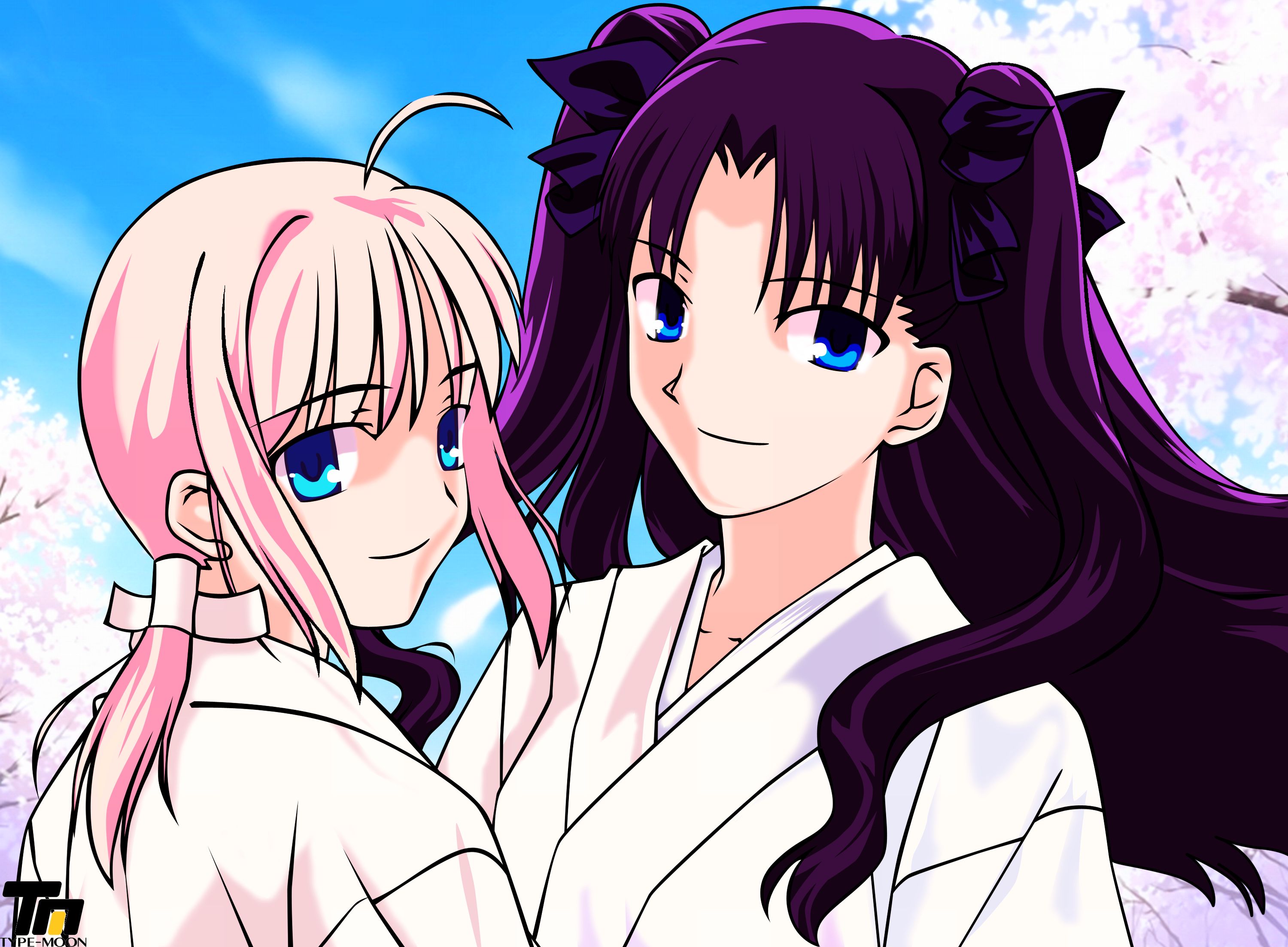Laden Sie das Animes, Säbel (Fate Serie), Fate/stay Night, Rin Tohsaka, Schicksalsserie-Bild kostenlos auf Ihren PC-Desktop herunter
