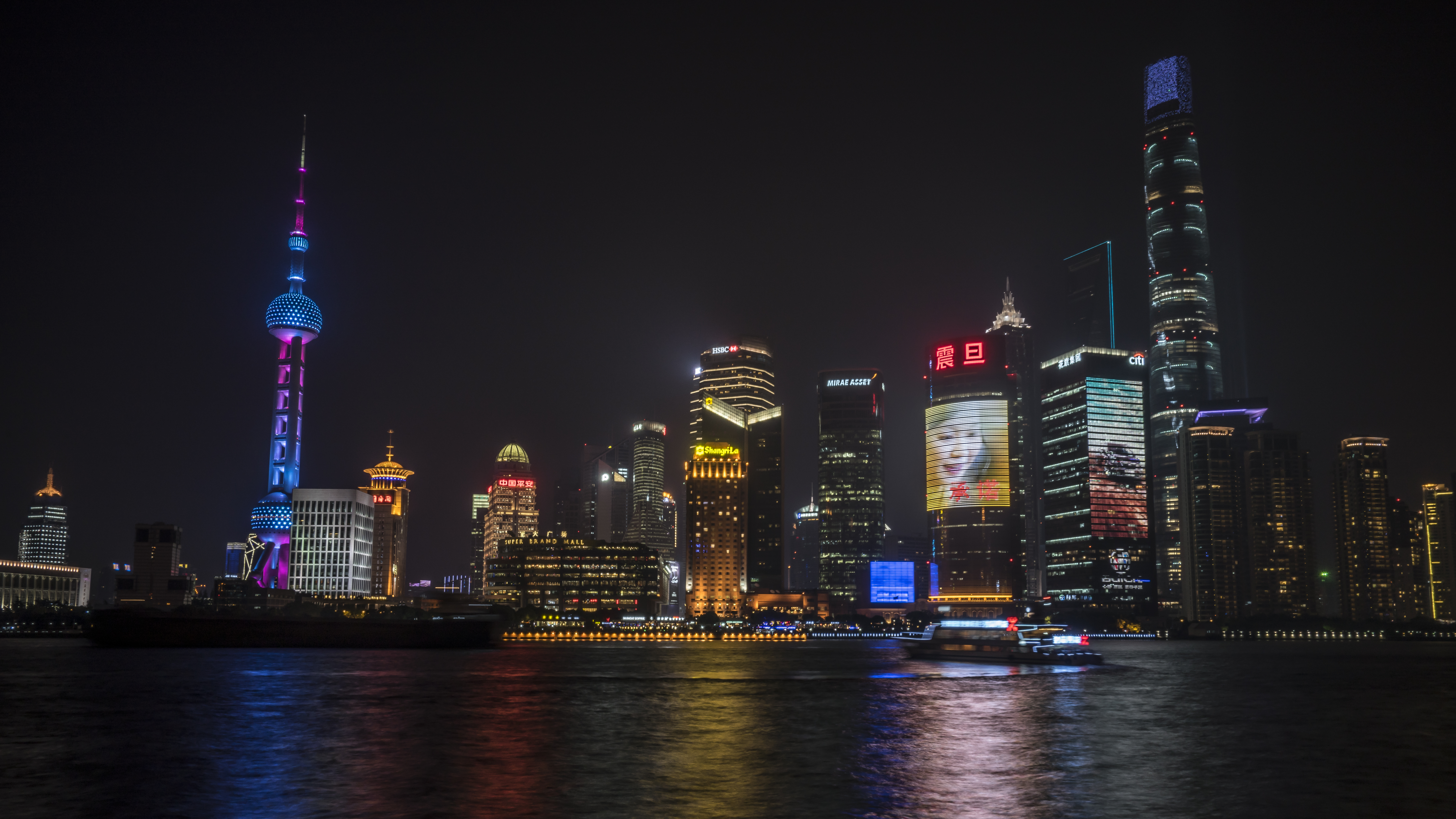 Download mobile wallpaper Cities, Night, China, Shanghai, Man Made, Oriental Pearl Tower for free.