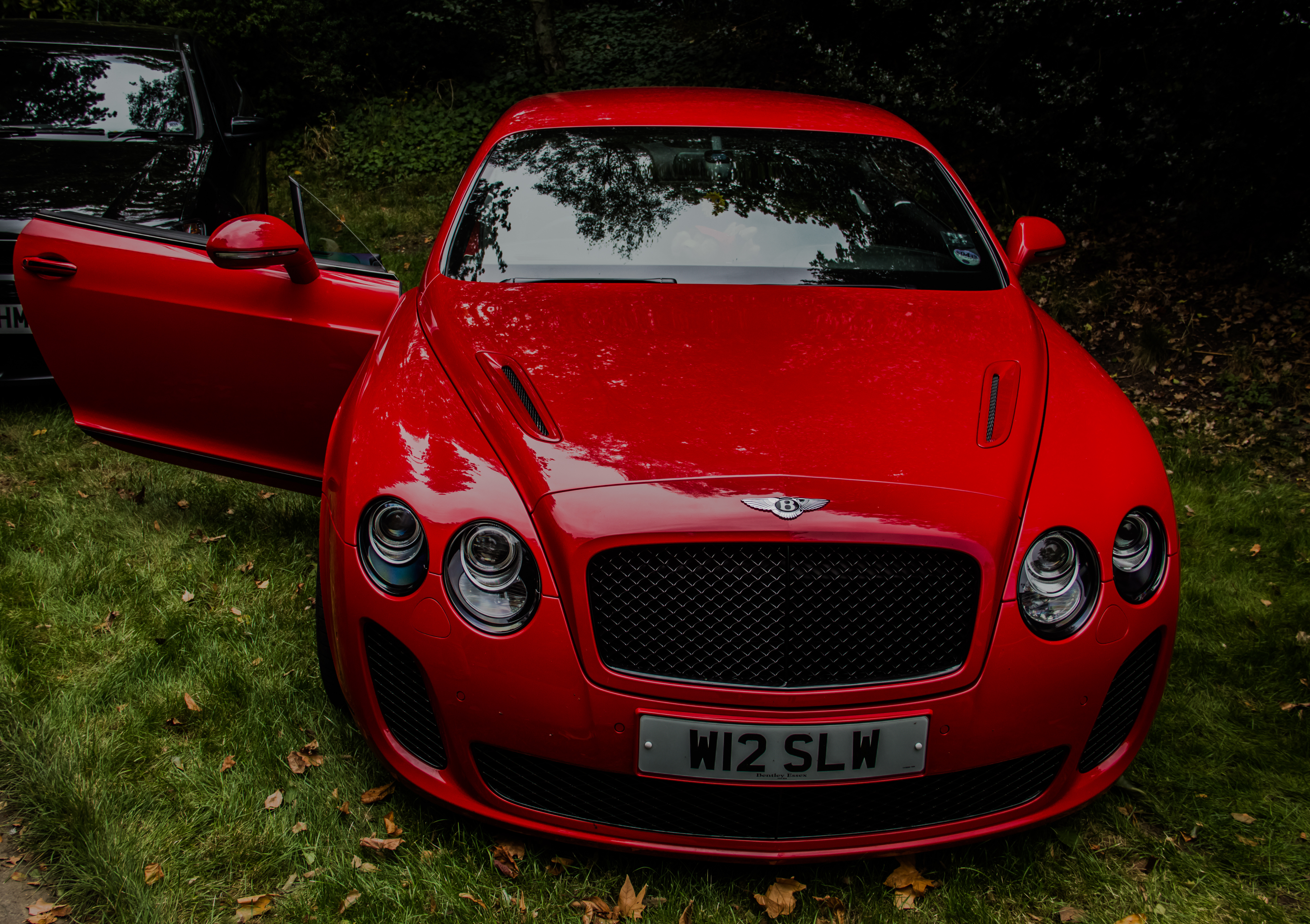 front view, cars, red, bentley continental gt, luxurious