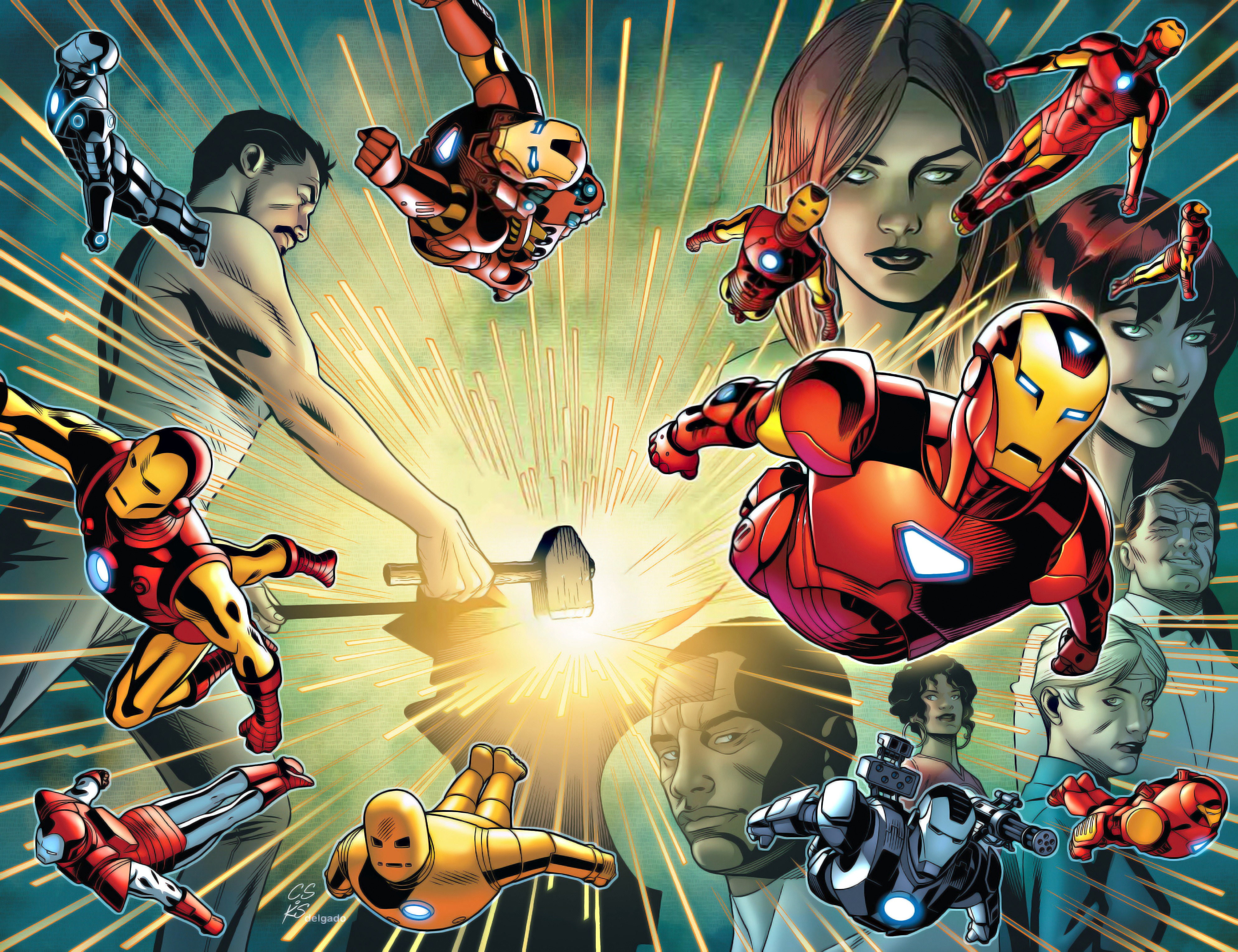 Laden Sie The Invincible Iron Man HD-Desktop-Hintergründe herunter