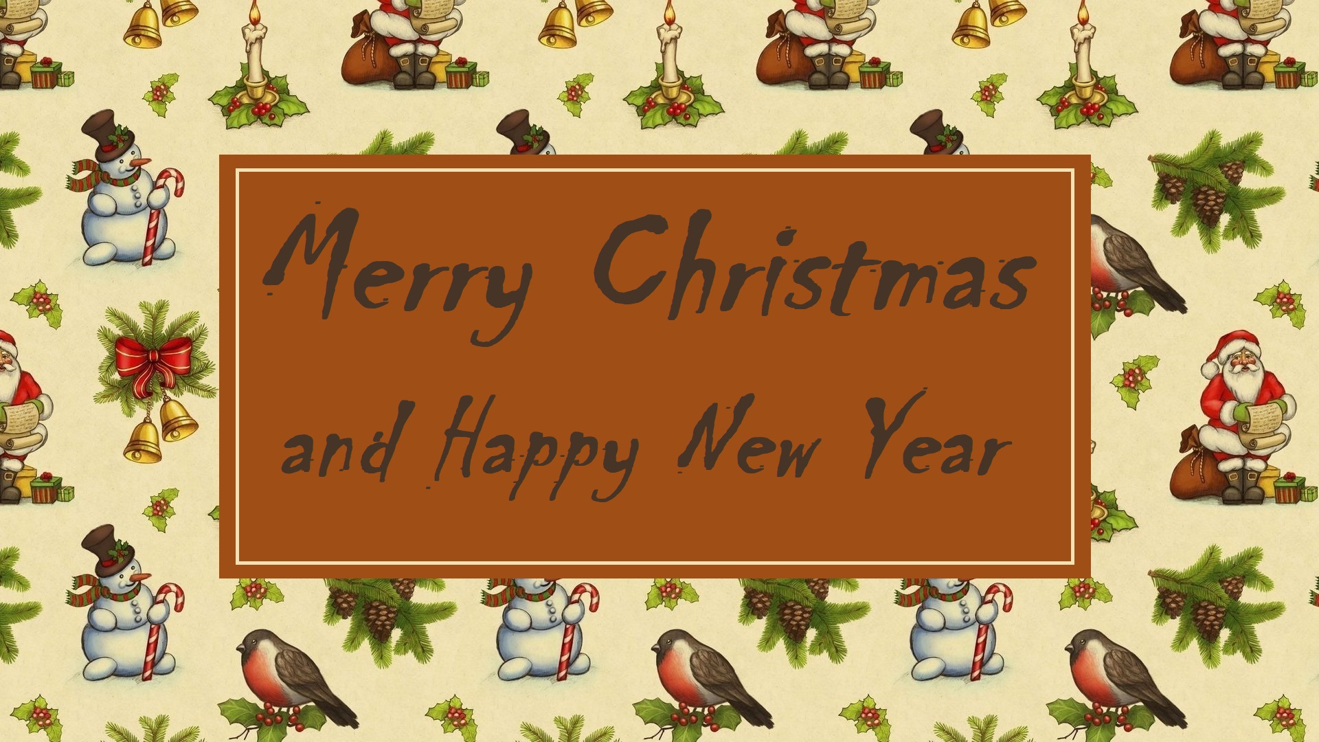 Handy-Wallpaper Feiertage, Weihnachtsmann, Weihnachten, Schneemann, Frohe Weihnachten, Frohes Neues Jahr kostenlos herunterladen.