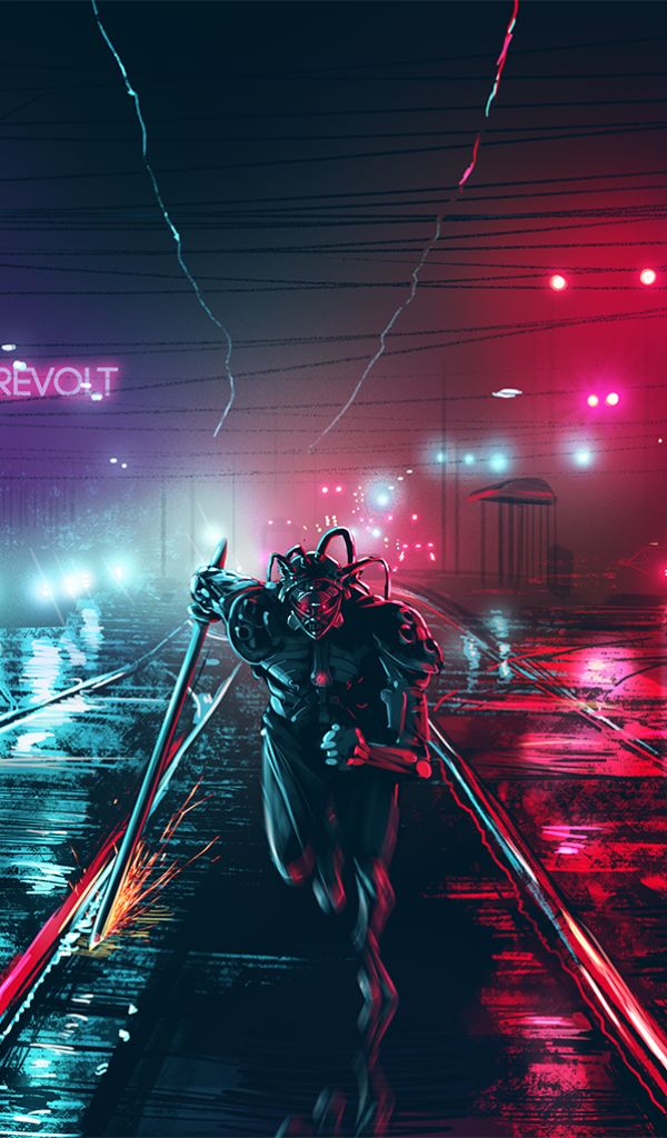 Download mobile wallpaper Cyberpunk, Neon, Sci Fi for free.