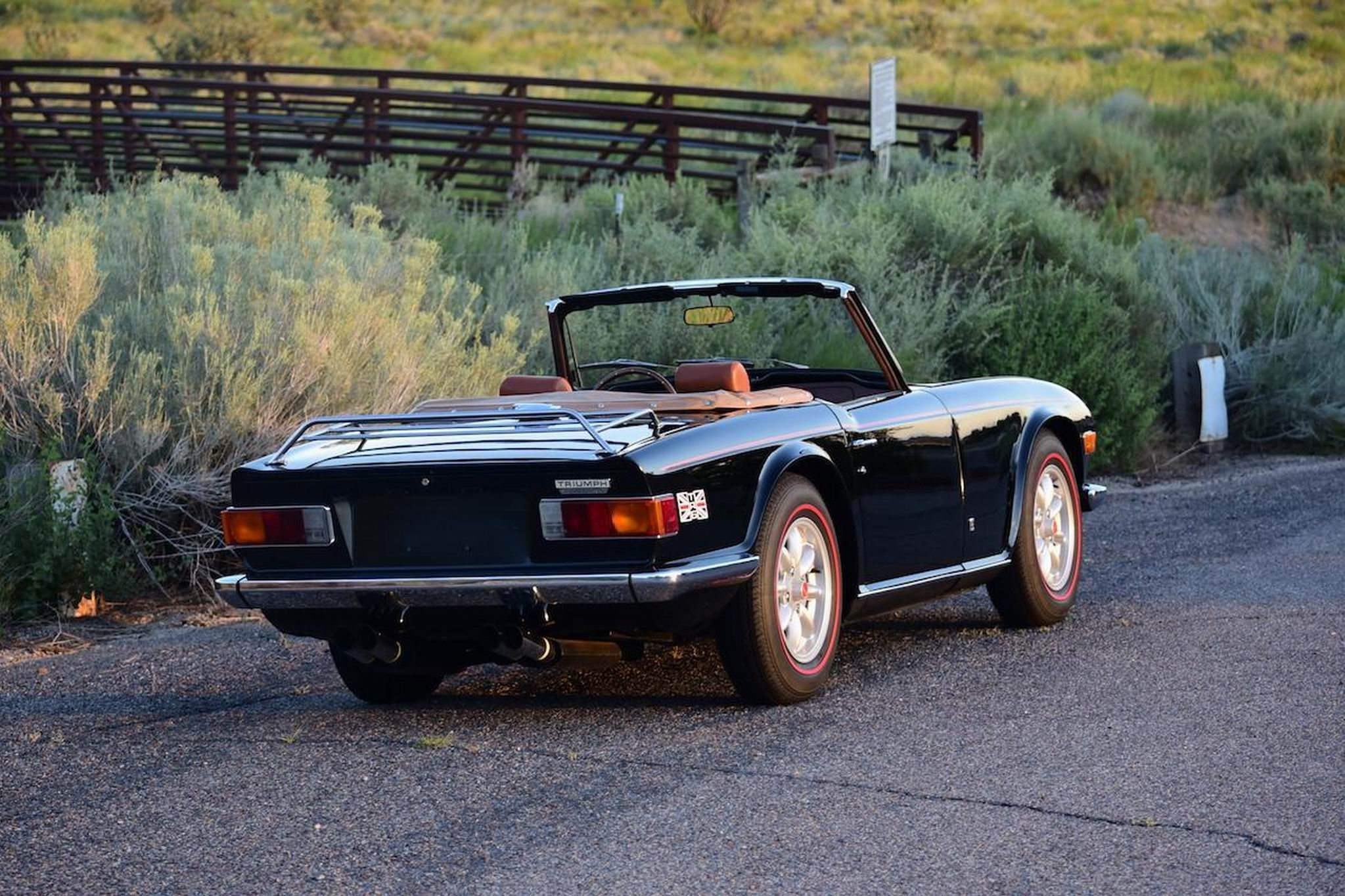 Download mobile wallpaper Car, Convertible, Old Car, Vehicles, Black Car, Triumph Tr6 for free.