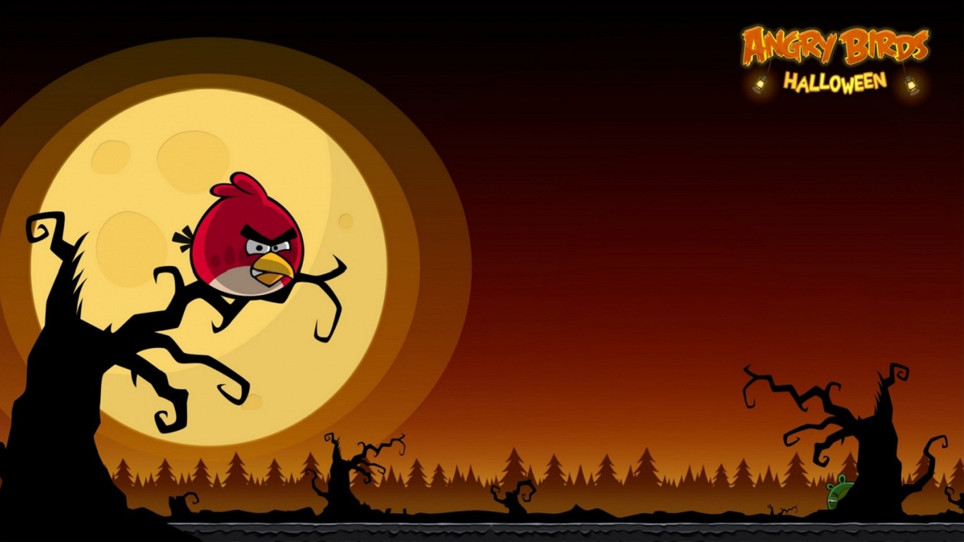 Melhores papéis de parede de Angry Birds Halloween para tela do telefone