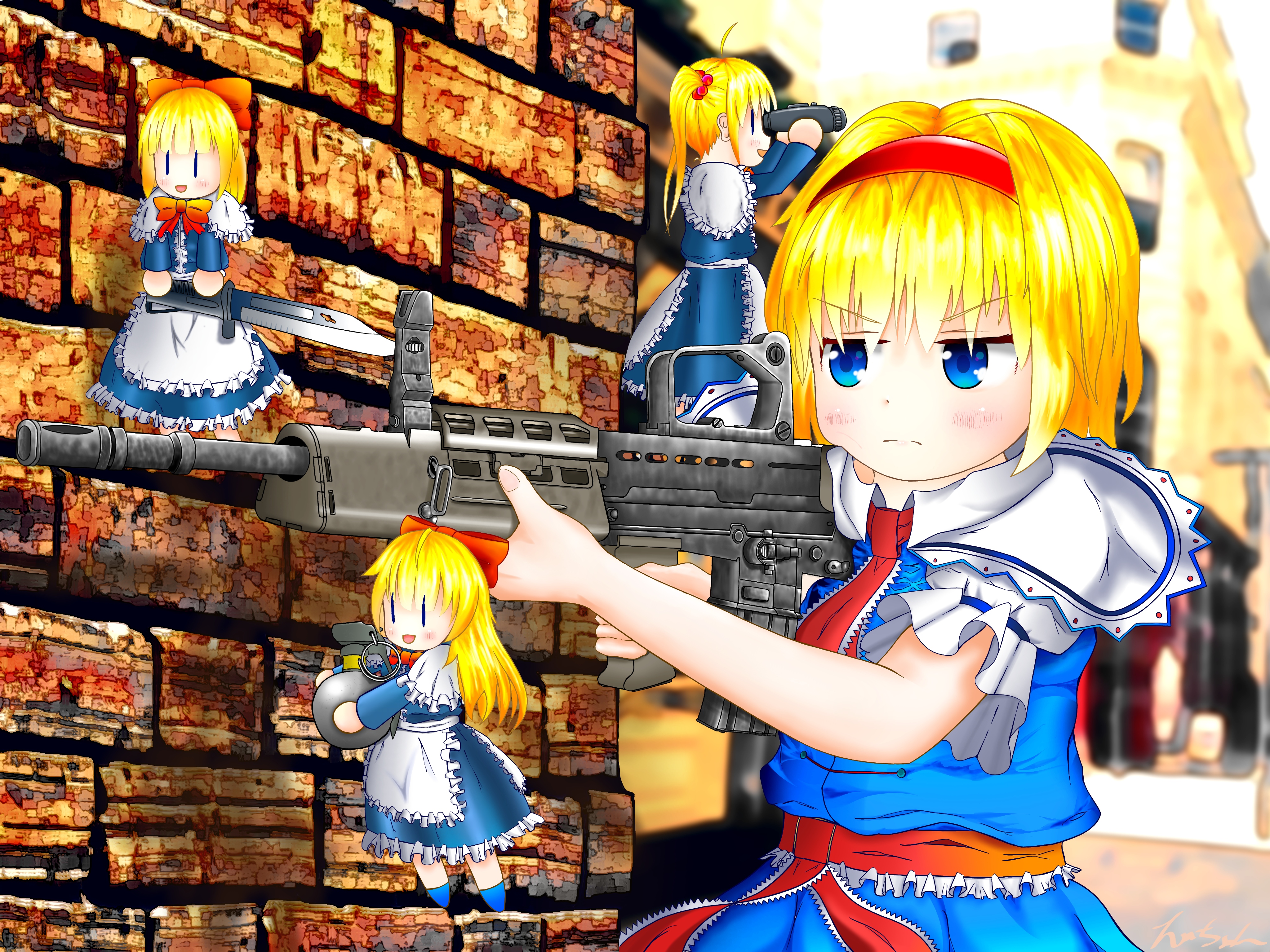 Free download wallpaper Anime, Touhou, Alice Margatroid, Shanghai Doll on your PC desktop