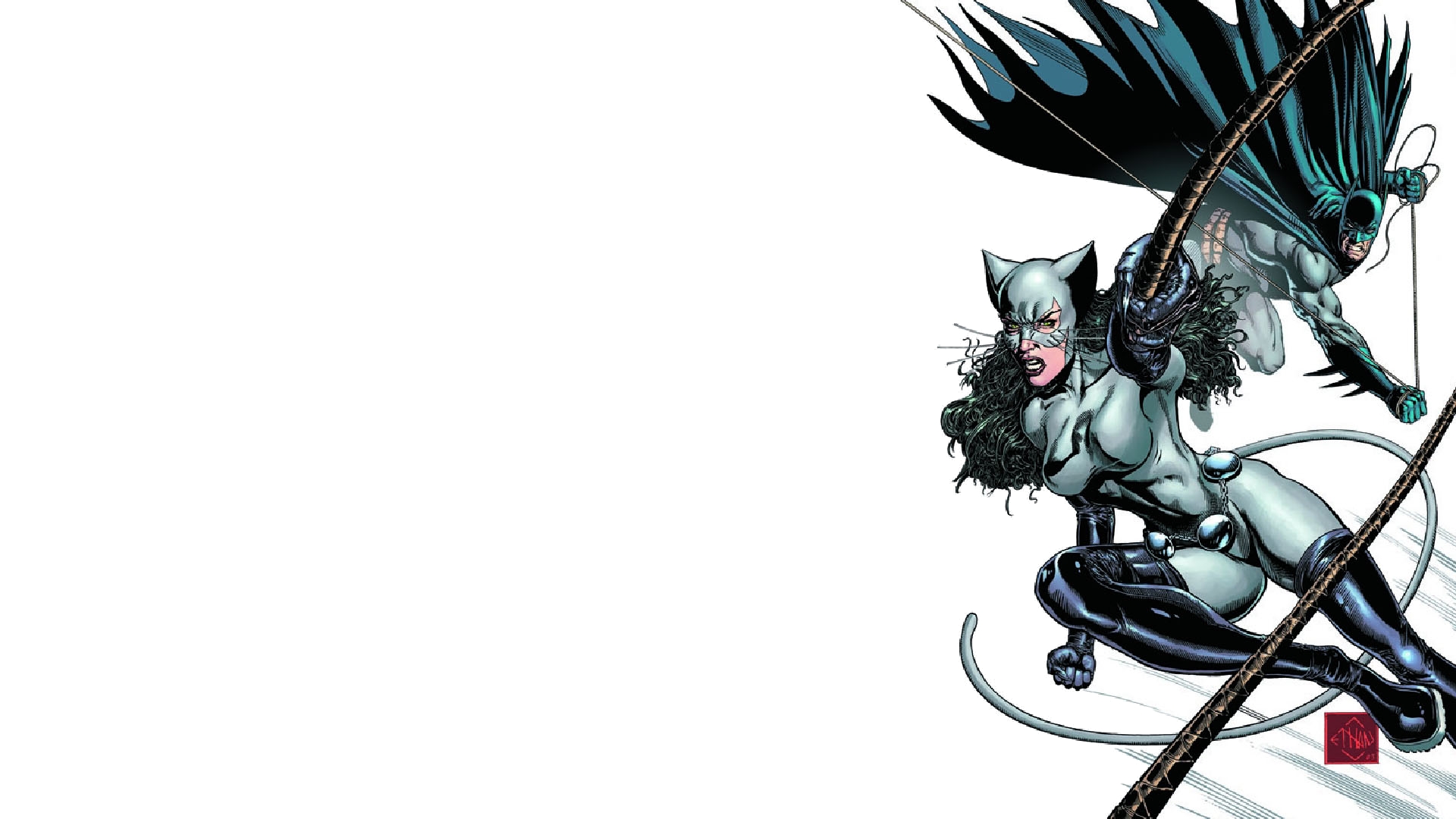 Скачать обои бесплатно Комиксы, Бэтмен, Комиксы Dc, Женщина Кошка, Бэтмен/женщина Кошка: Пулеметный След картинка на рабочий стол ПК