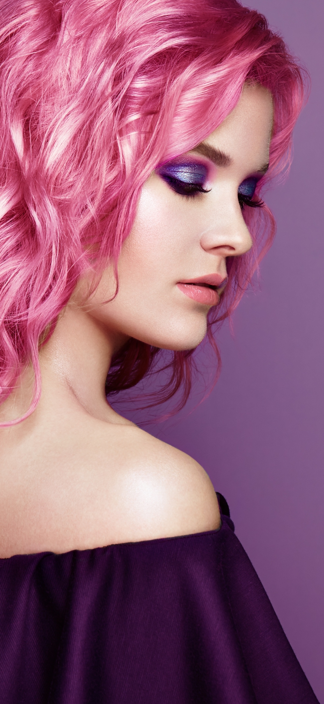 Download mobile wallpaper Mood, Model, Women, Pink Hair for free.