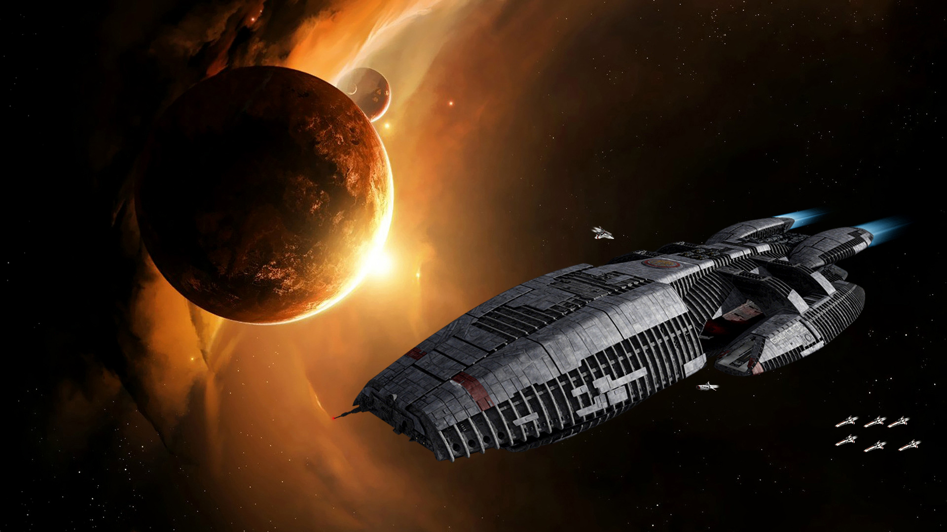 Laden Sie Battlestar Galactica: Blood & Chrome HD-Desktop-Hintergründe herunter