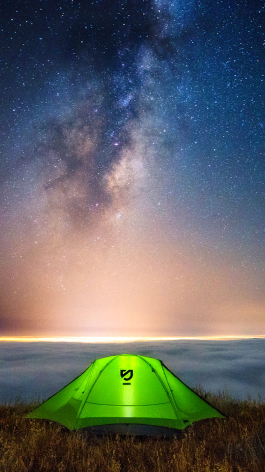 Download mobile wallpaper Starry Sky, Milky Way, Camp, Tent, Camping, Photography for free.