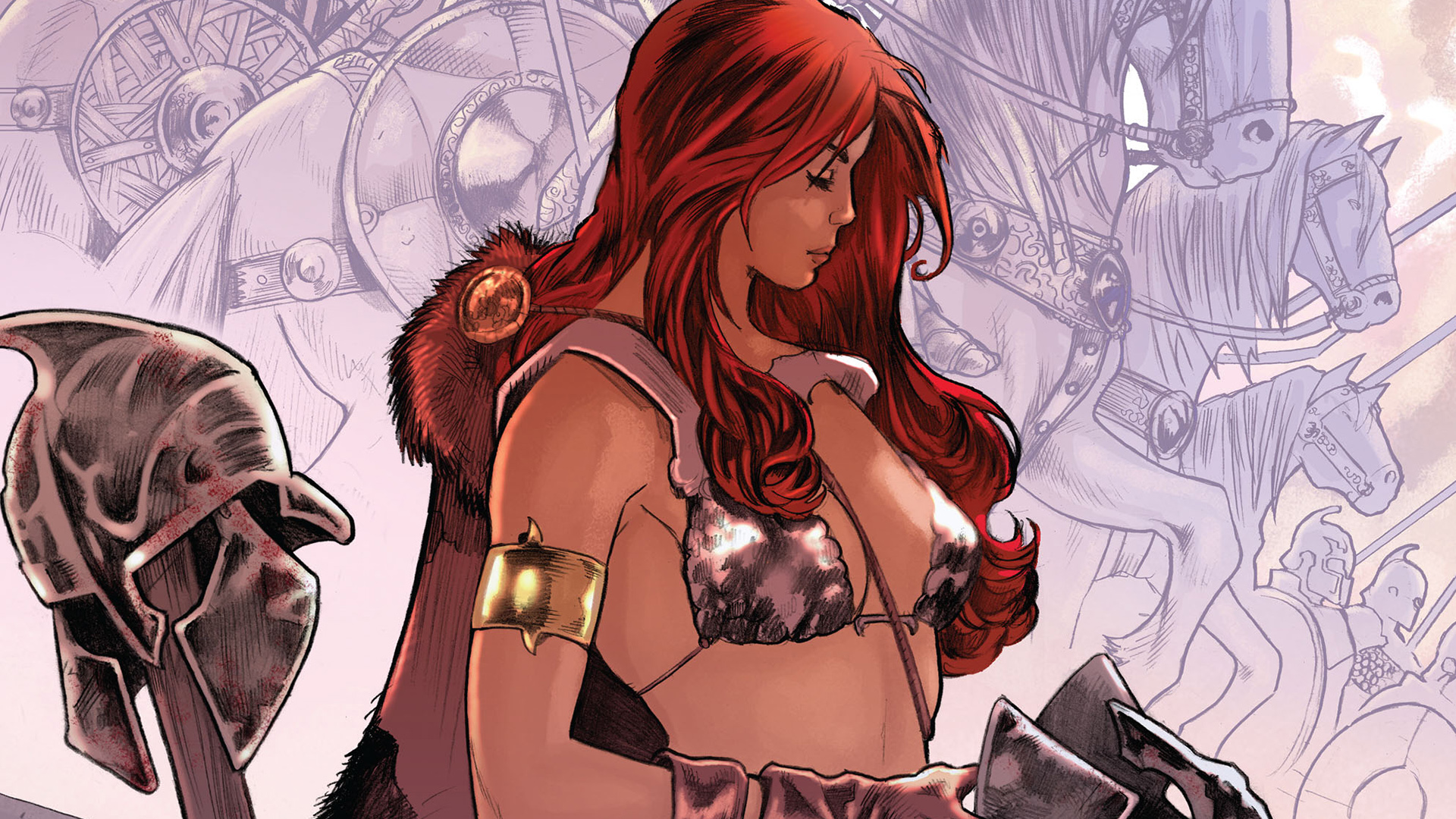 Free download wallpaper Comics, Red Sonja on your PC desktop