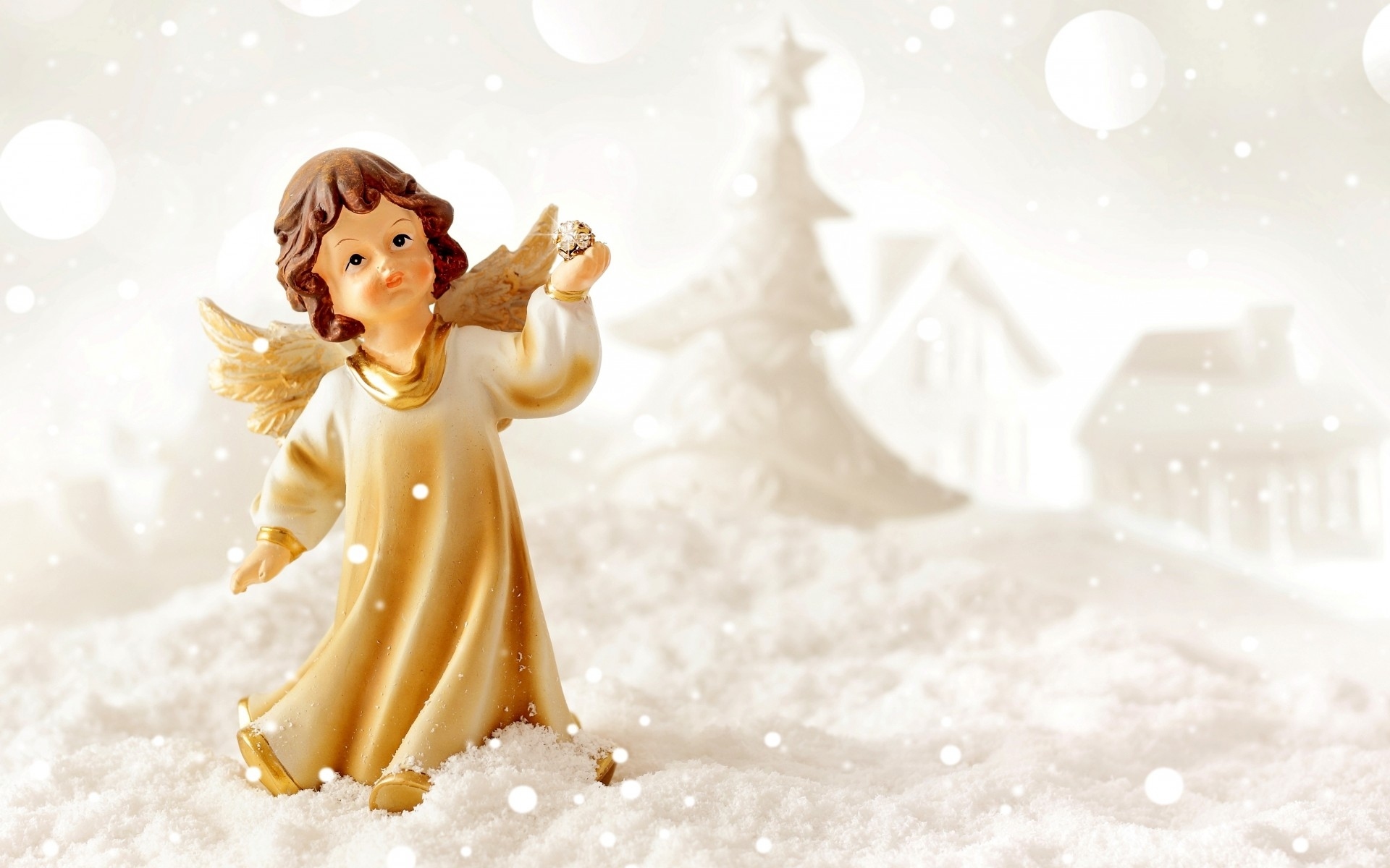 Free download wallpaper Tree, Christmas, Holiday, Angel, Figurine on your PC desktop