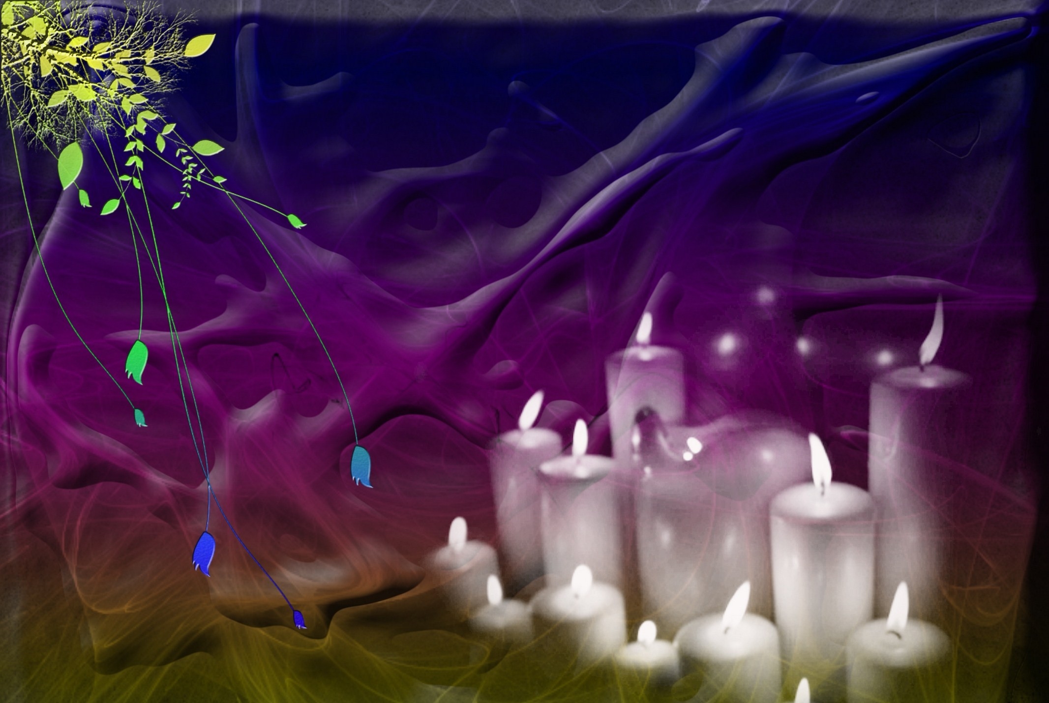 Free download wallpaper Abstract, Color, Candles, Background on your PC desktop
