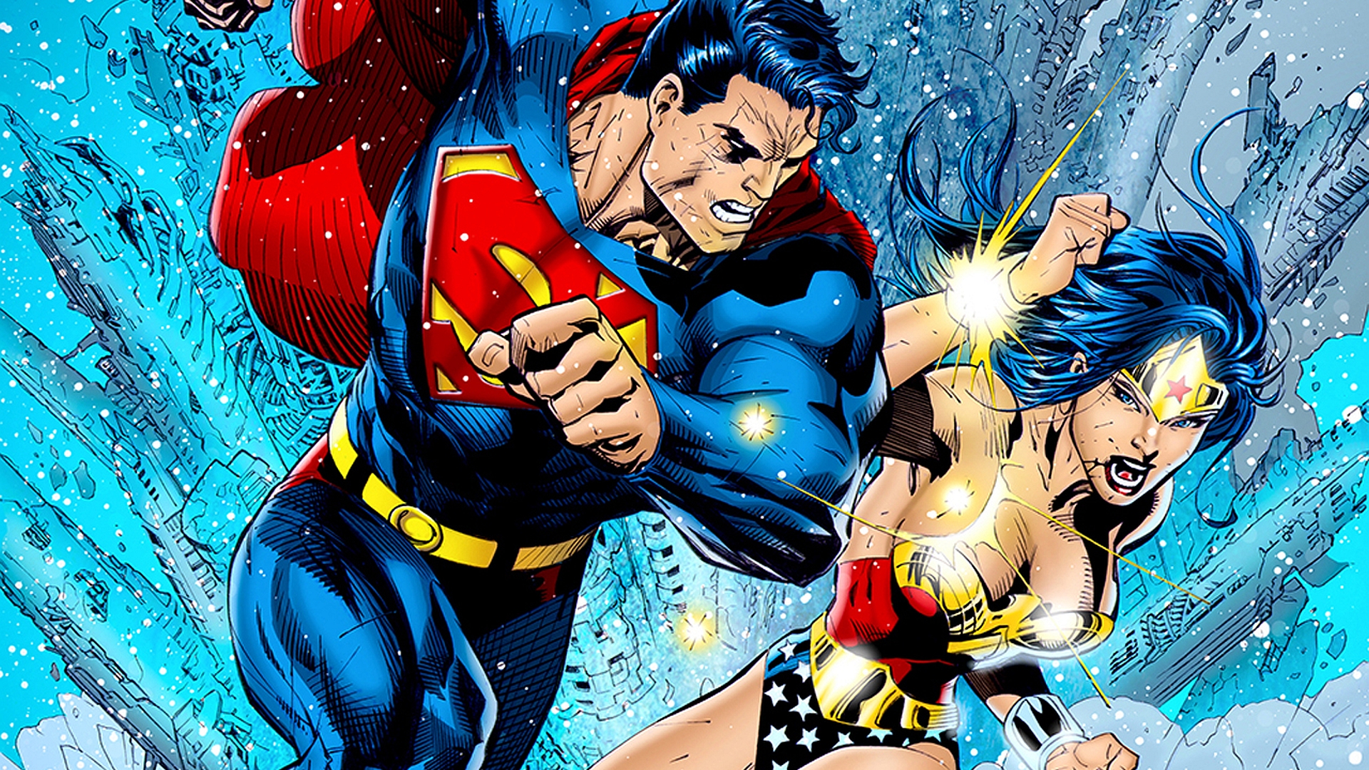 Скачати мобільні шпалери Супермен/диво Жінка, Супермен, Комікси безкоштовно.