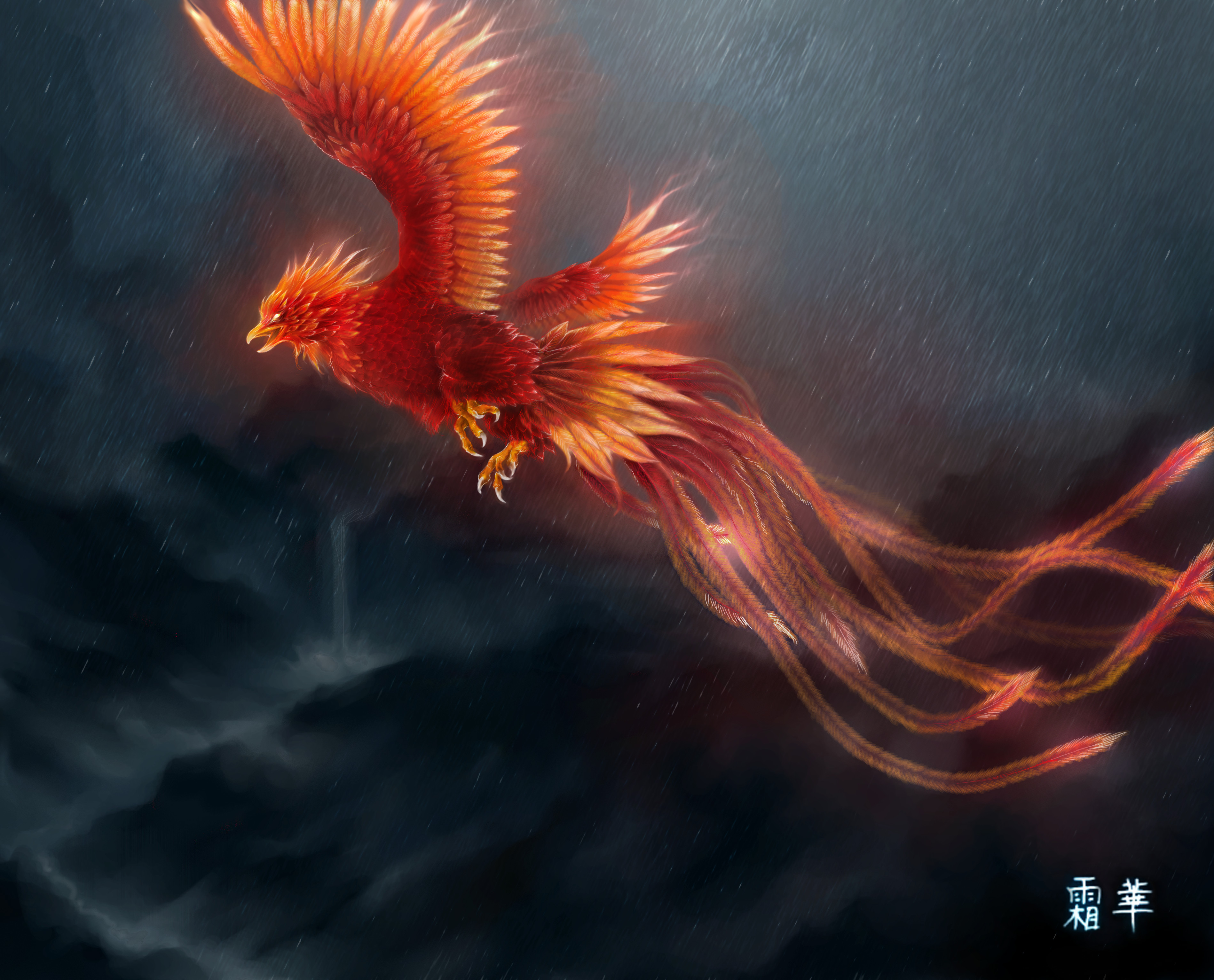 Download mobile wallpaper Fantasy, Bird, Phoenix, Fantasy Animals for free.
