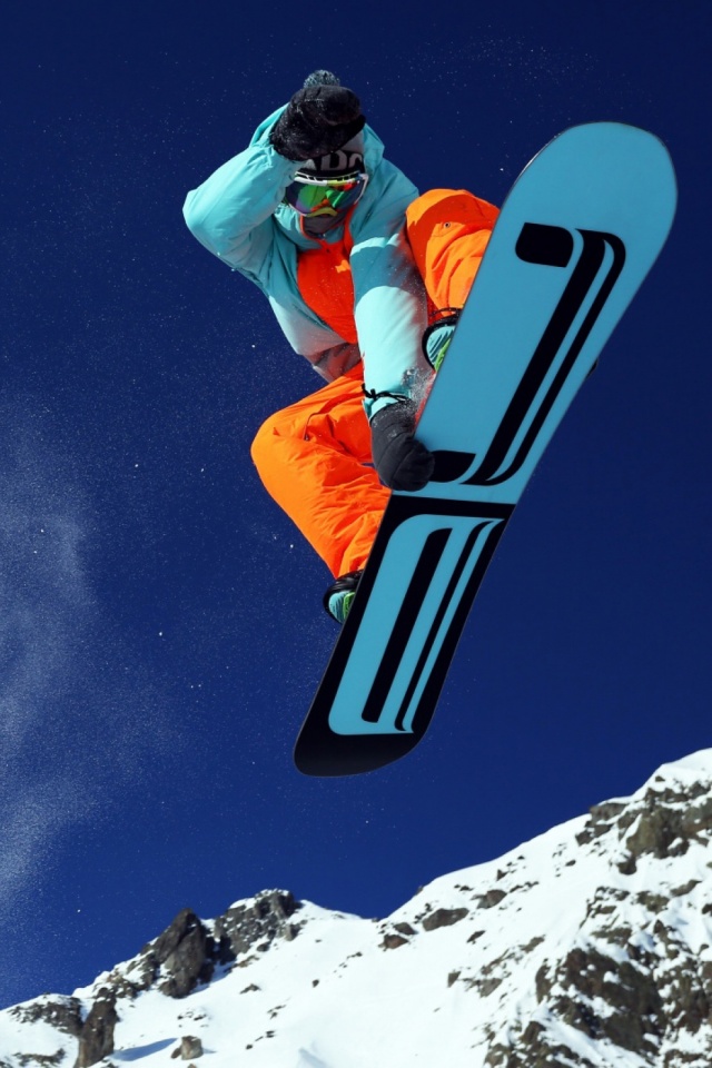 Handy-Wallpaper Sport, Berg, Gebirge, Snowboarden kostenlos herunterladen.
