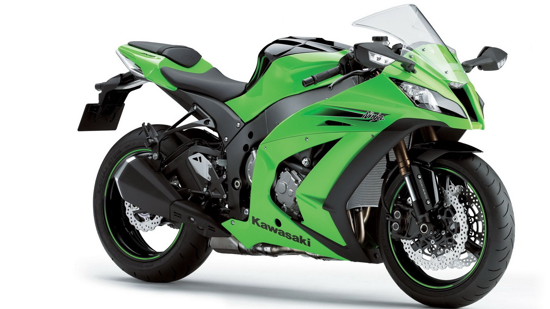 110565 завантажити картинку мотоцикли, зелений, мотоцикл, kawasaki, кавасакі, мотобайк, ninja, ніндзя - шпалери і заставки безкоштовно