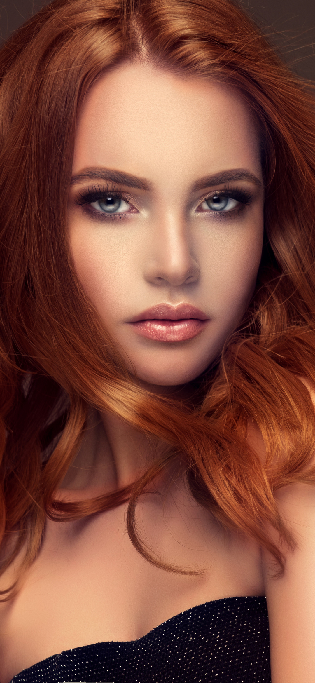 Download mobile wallpaper Redhead, Face, Model, Women, Blue Eyes for free.