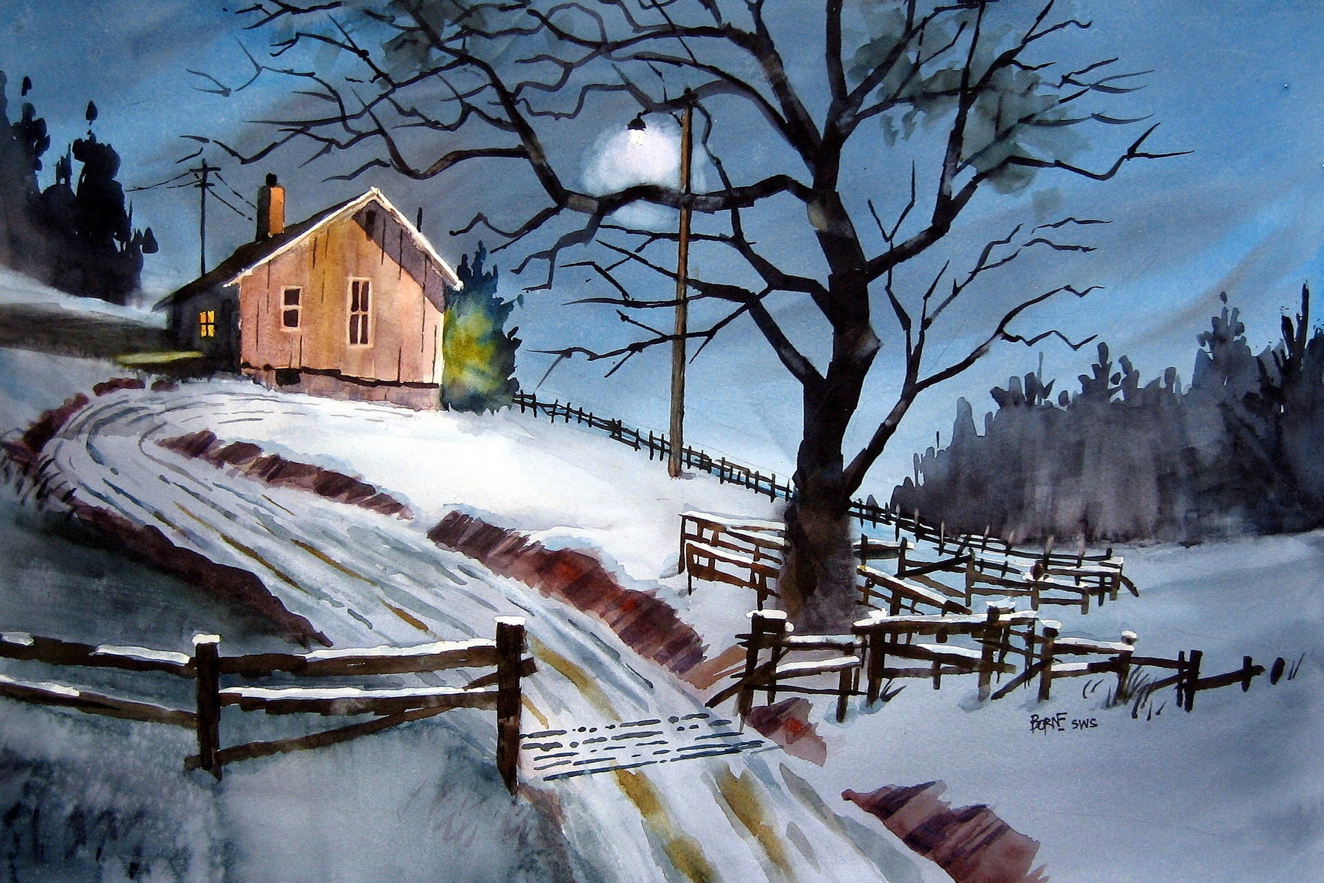 Free download wallpaper Landscape, Winter, Snow, Christmas, Artistic, Scenic on your PC desktop