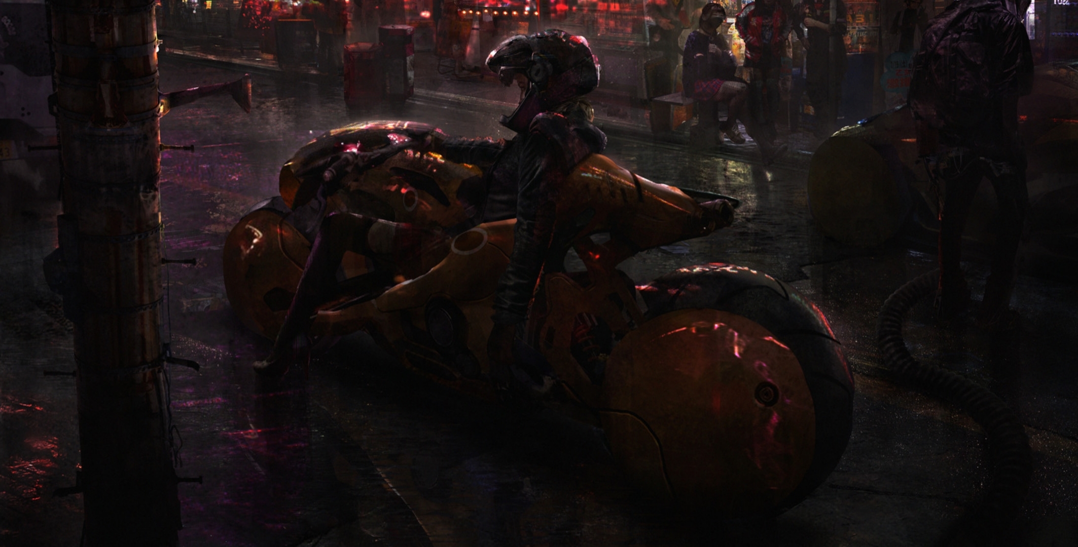 Free download wallpaper Cyberpunk, Motorcycle, Sci Fi on your PC desktop