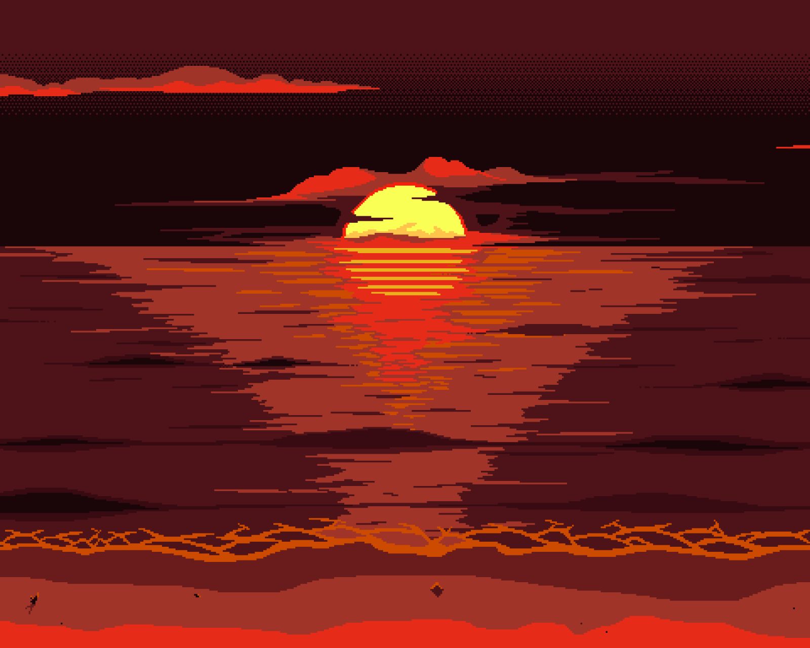 Free download wallpaper Sun, Artistic, Pixel Art on your PC desktop