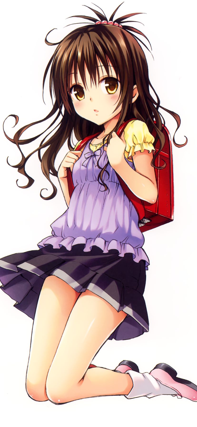 Download mobile wallpaper Anime, Smile, Bag, Skirt, Blush, To Love Ru, Mikan Yuuki for free.