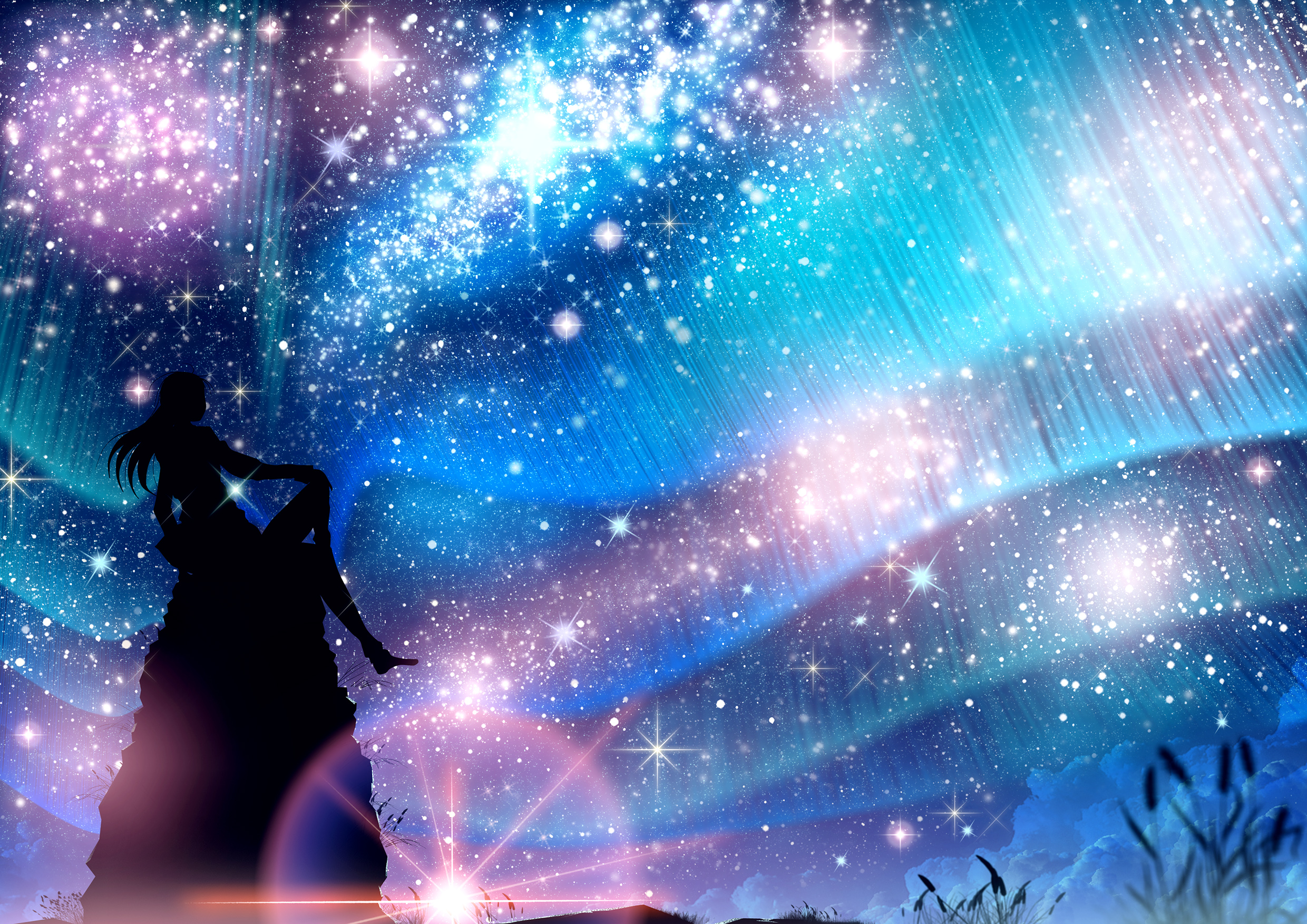 Free download wallpaper Anime, Sky on your PC desktop