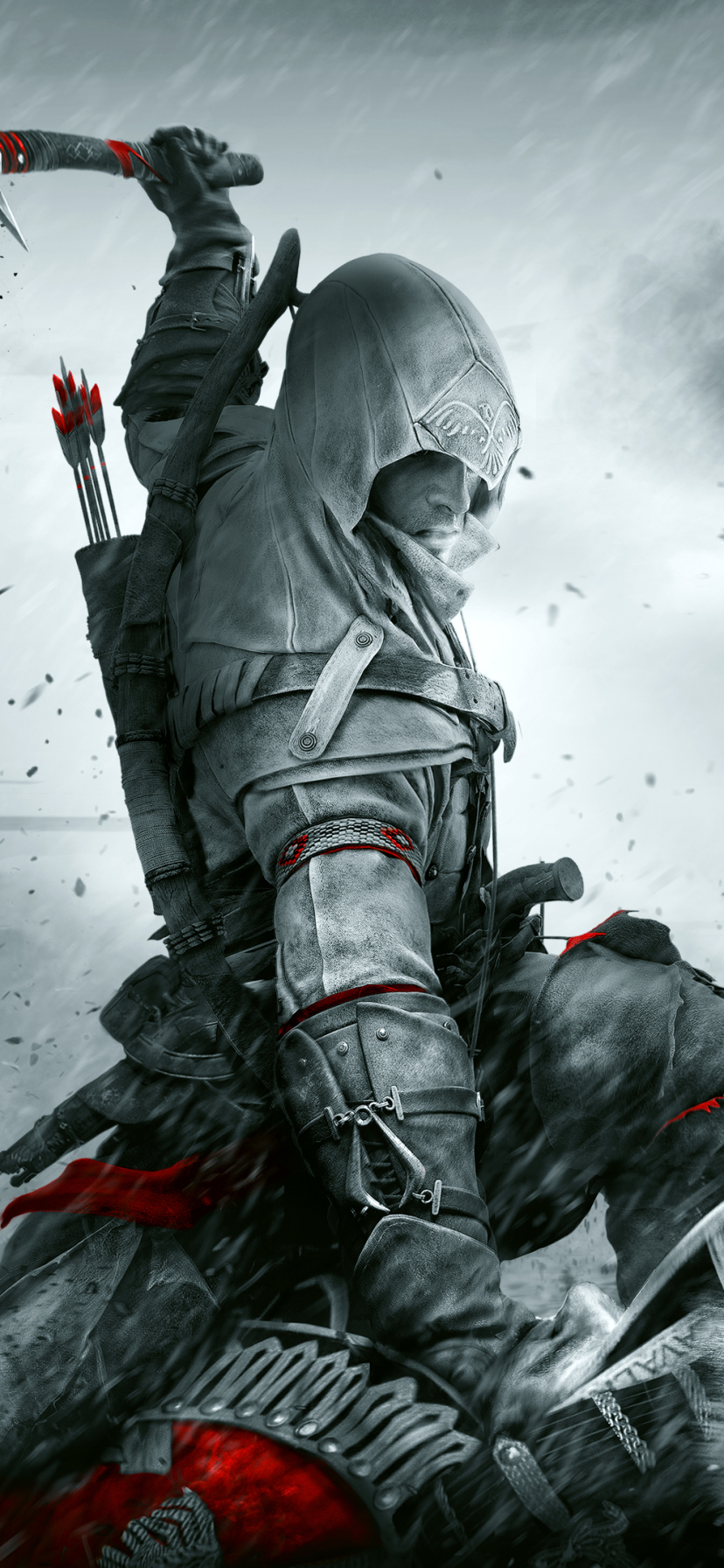 Handy-Wallpaper Computerspiele, Assassin's Creed, Überzeugung Eines Attentäters, Selektive Farbe, Connor (Assassin's Creed), Assassin's Creed Iii kostenlos herunterladen.