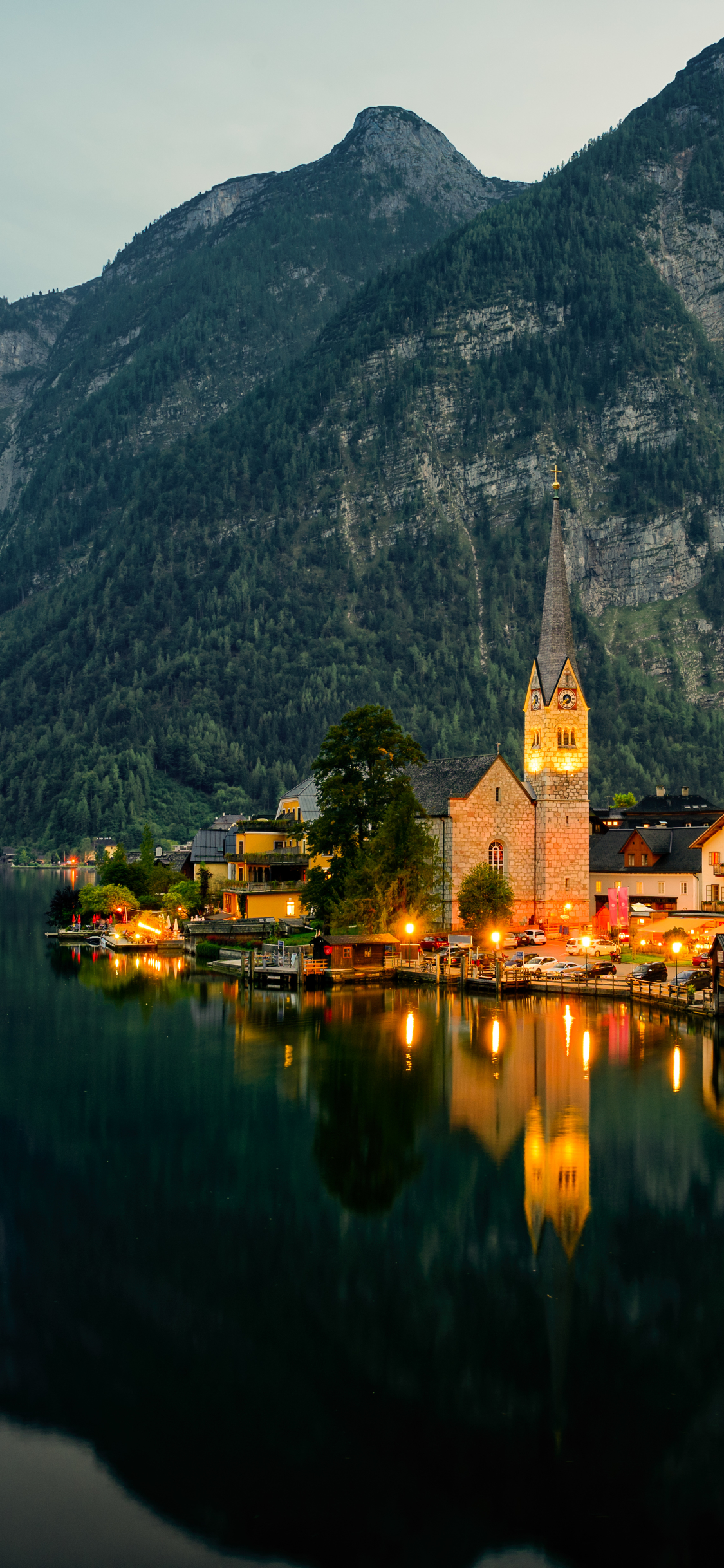 Download mobile wallpaper Lake, Reflection, Austria, Village, Hallstatt, Man Made, Towns for free.