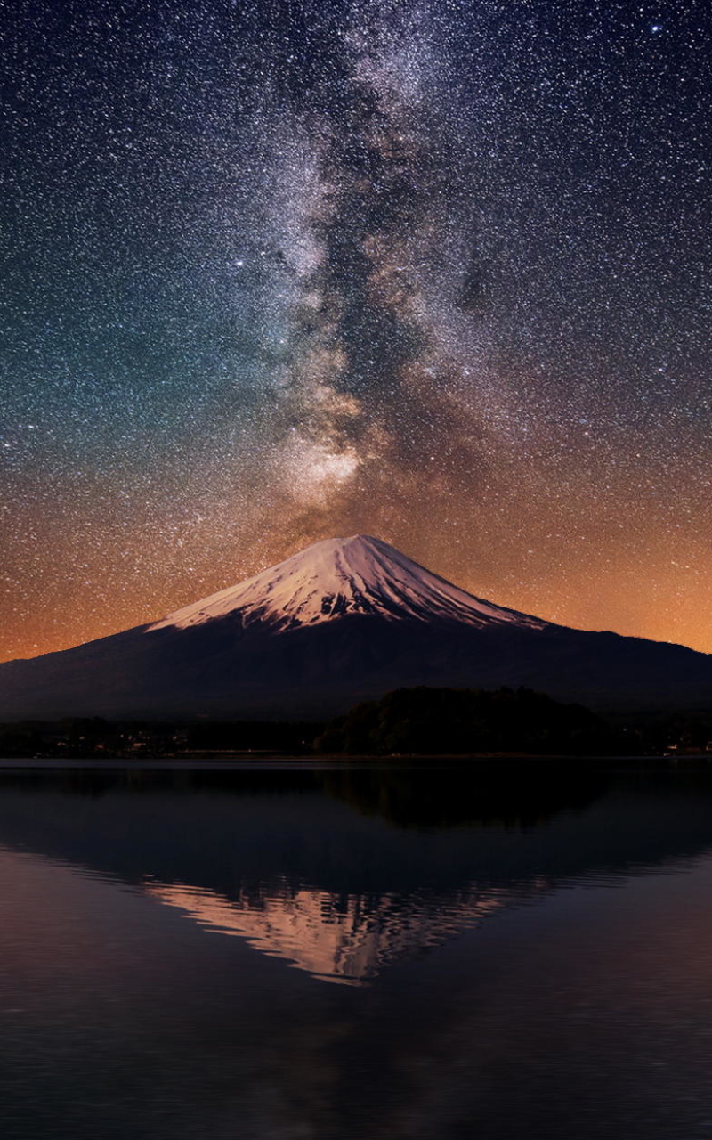 Download mobile wallpaper Stars, Milky Way, Japan, Sci Fi for free.