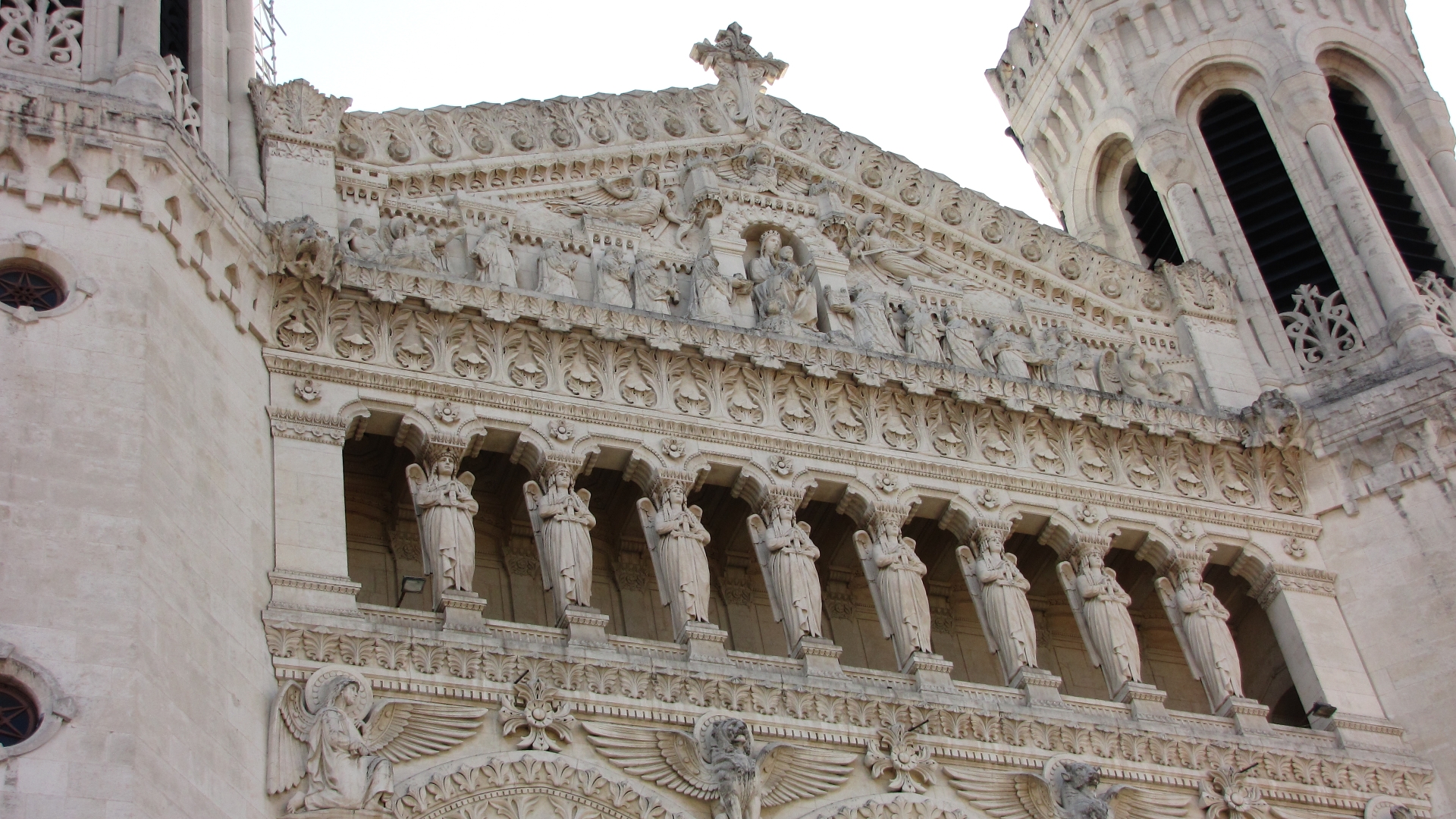 Download mobile wallpaper Basilica Of Notre Dame De Fourvière, Basilicas, Religious for free.
