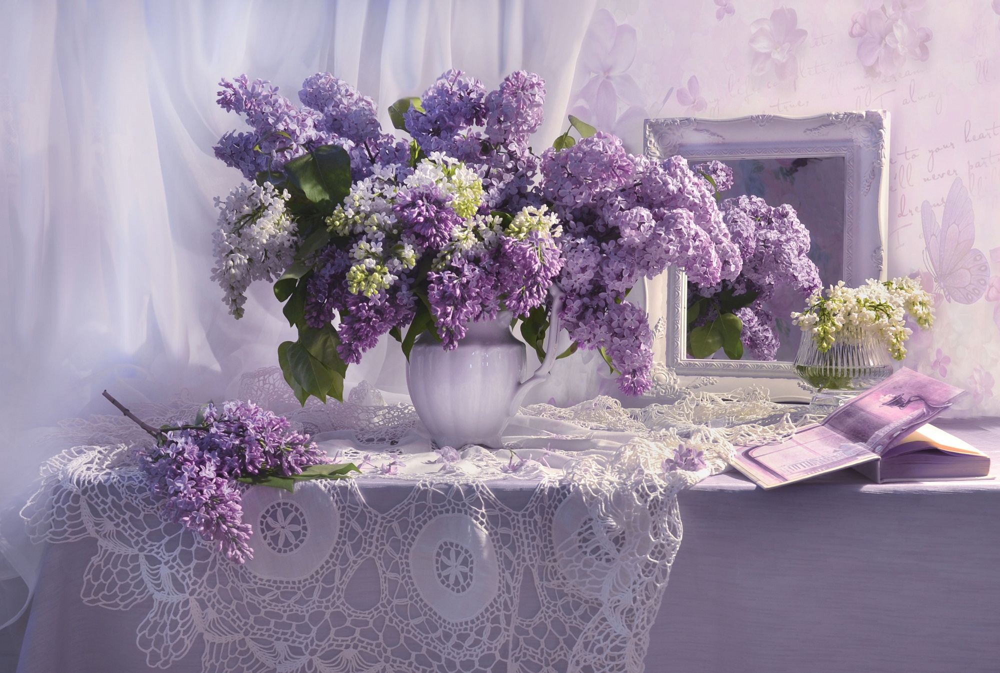 Download mobile wallpaper Lilac, Still Life, Flower, Photography, Purple Flower for free.