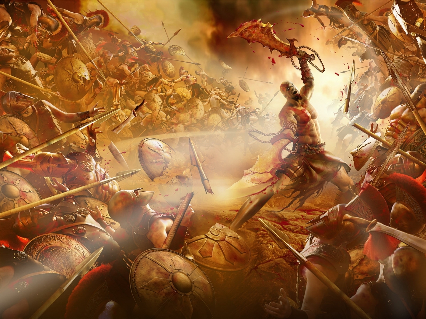 games, god of war, orange HD wallpaper