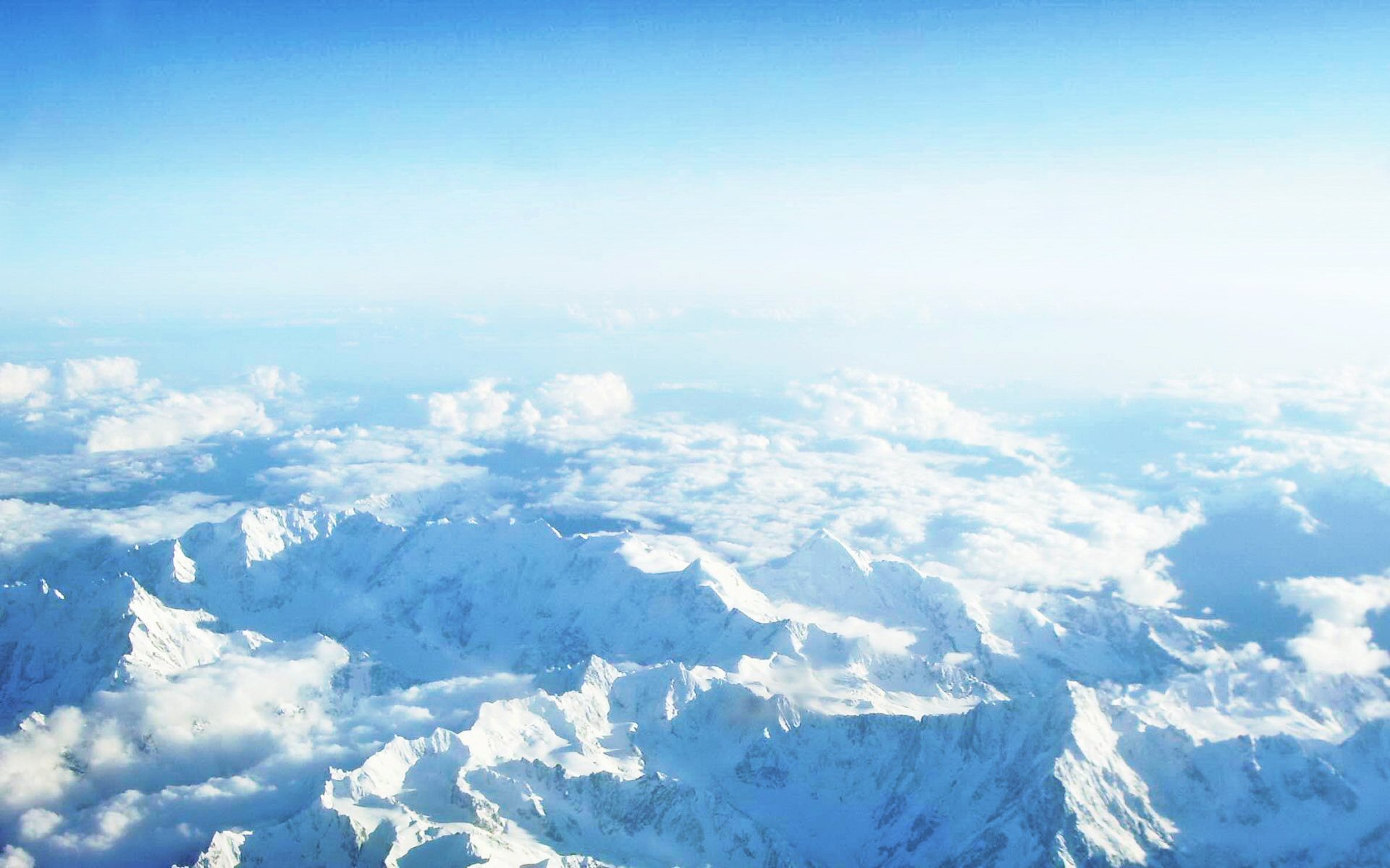 Free download wallpaper Winter, Nature, Sky, Snow, Horizon, Mountain, Earth, Cloud on your PC desktop
