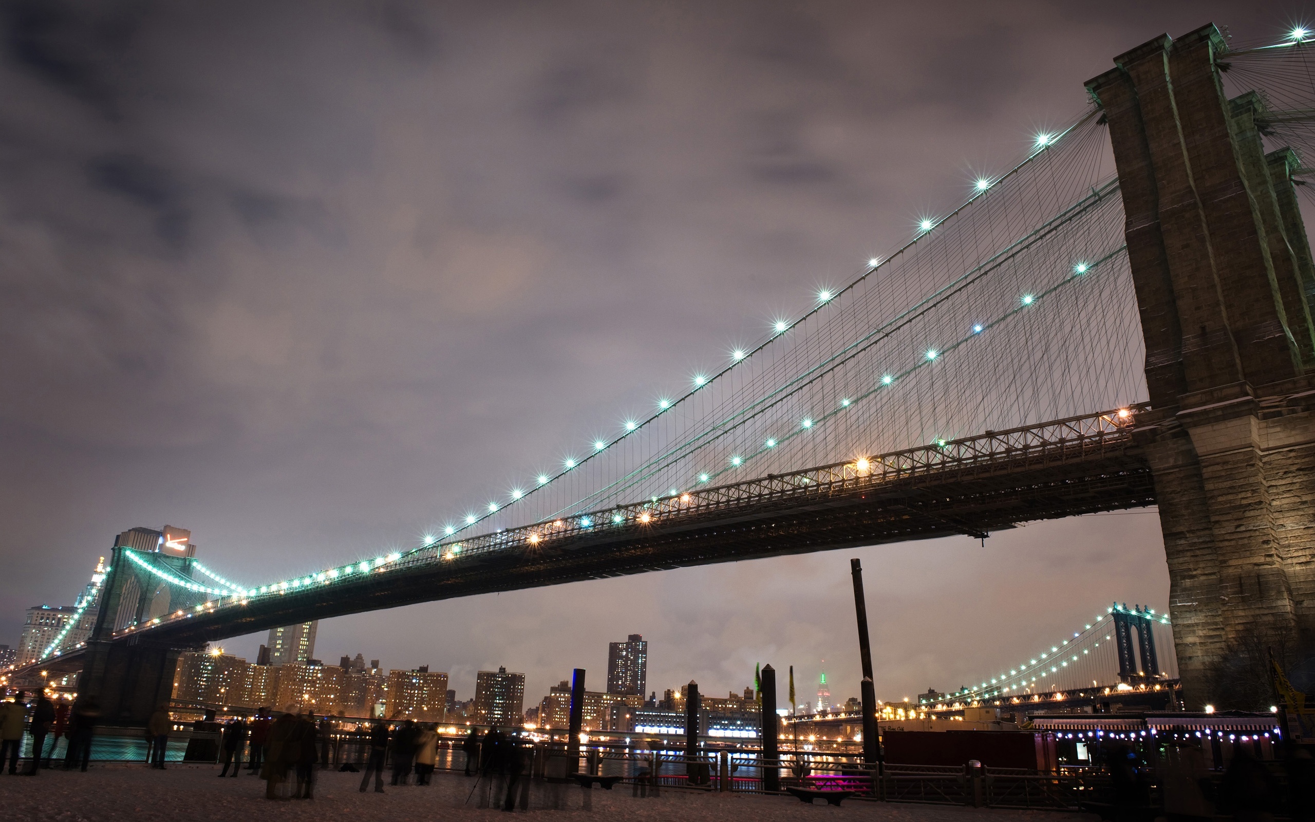 168125 скачать картинку сделано человеком, бруклинский мост, манхэттен, нью йорк, мосты - обои и заставки бесплатно