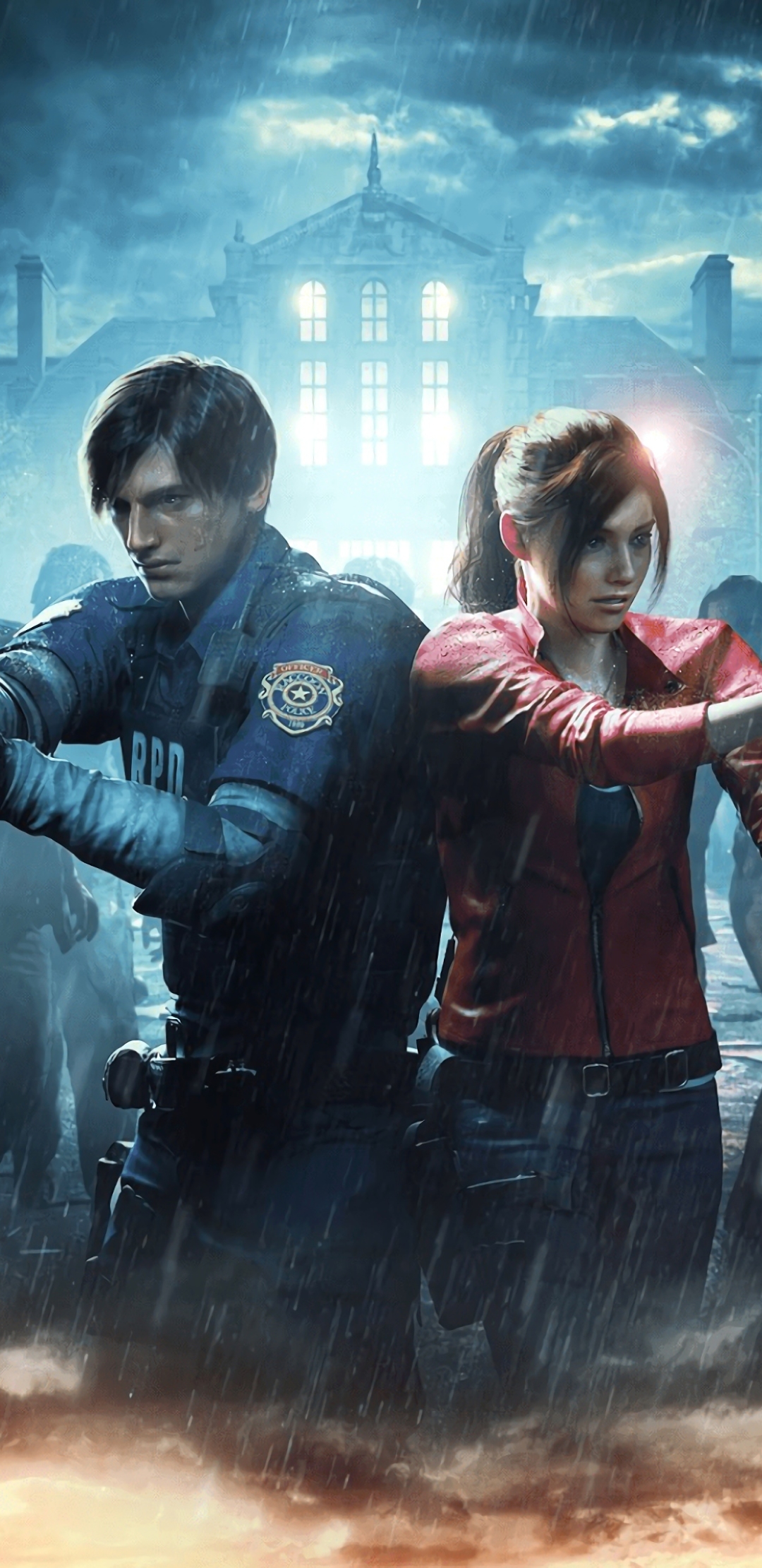 Download mobile wallpaper Resident Evil, Video Game, Leon S Kennedy, Claire Redfield, Resident Evil 2 (2019) for free.