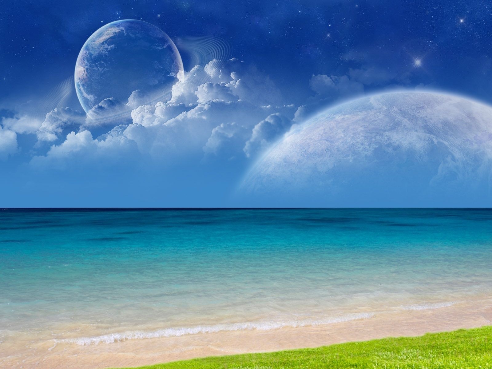 13286 скачать картинку море, планеты, синие, вода, пейзаж, небо, облака - обои и заставки бесплатно