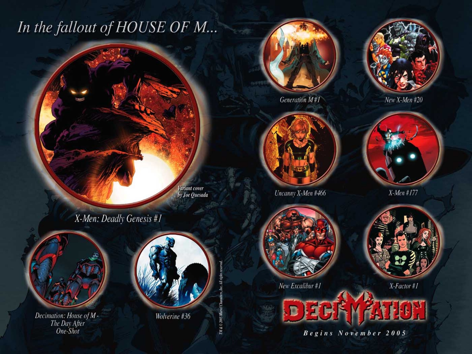 Free download wallpaper Wolverine, Comics, Nightcrawler (Marvel Comics), Decimation on your PC desktop