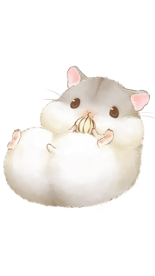 Download mobile wallpaper Anime, Cute, Hamster, Original, Eating for free.