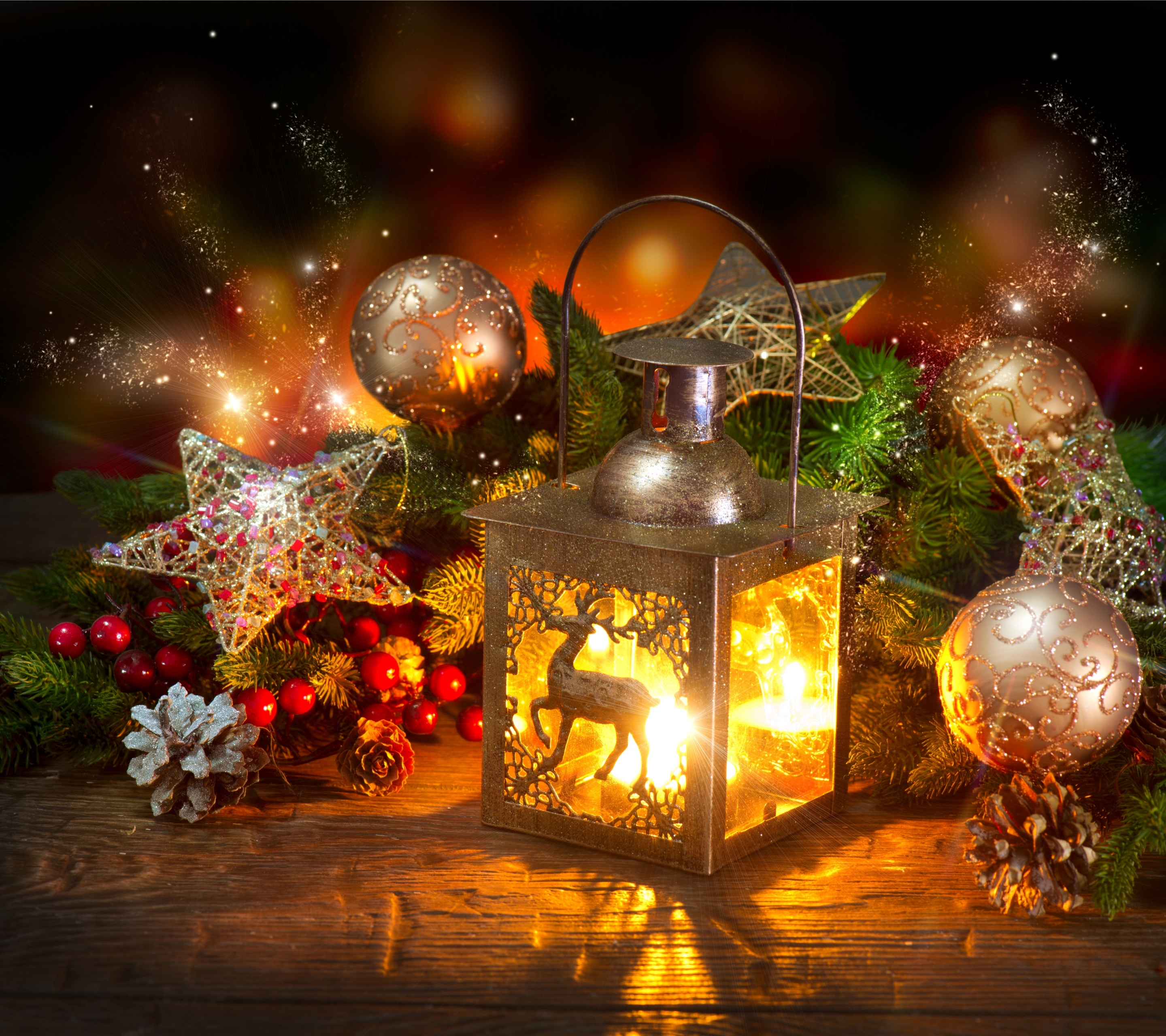 Handy-Wallpaper Feiertage, Dekoration, Weihnachten, Licht, Laterne, Weihnachtsschmuck, Kerze, Stern kostenlos herunterladen.