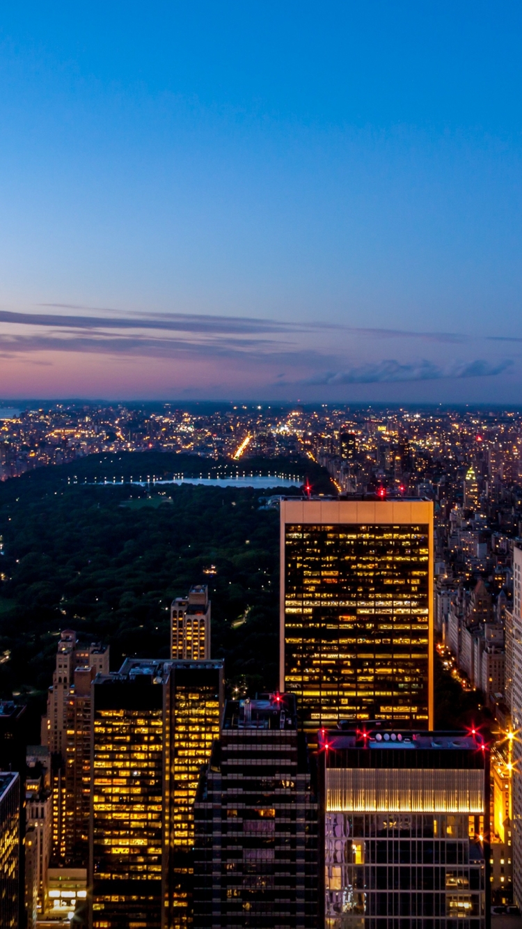 Descarga gratuita de fondo de pantalla para móvil de Ciudades, Noche, Edificio, Nueva York, Hecho Por El Hombre.